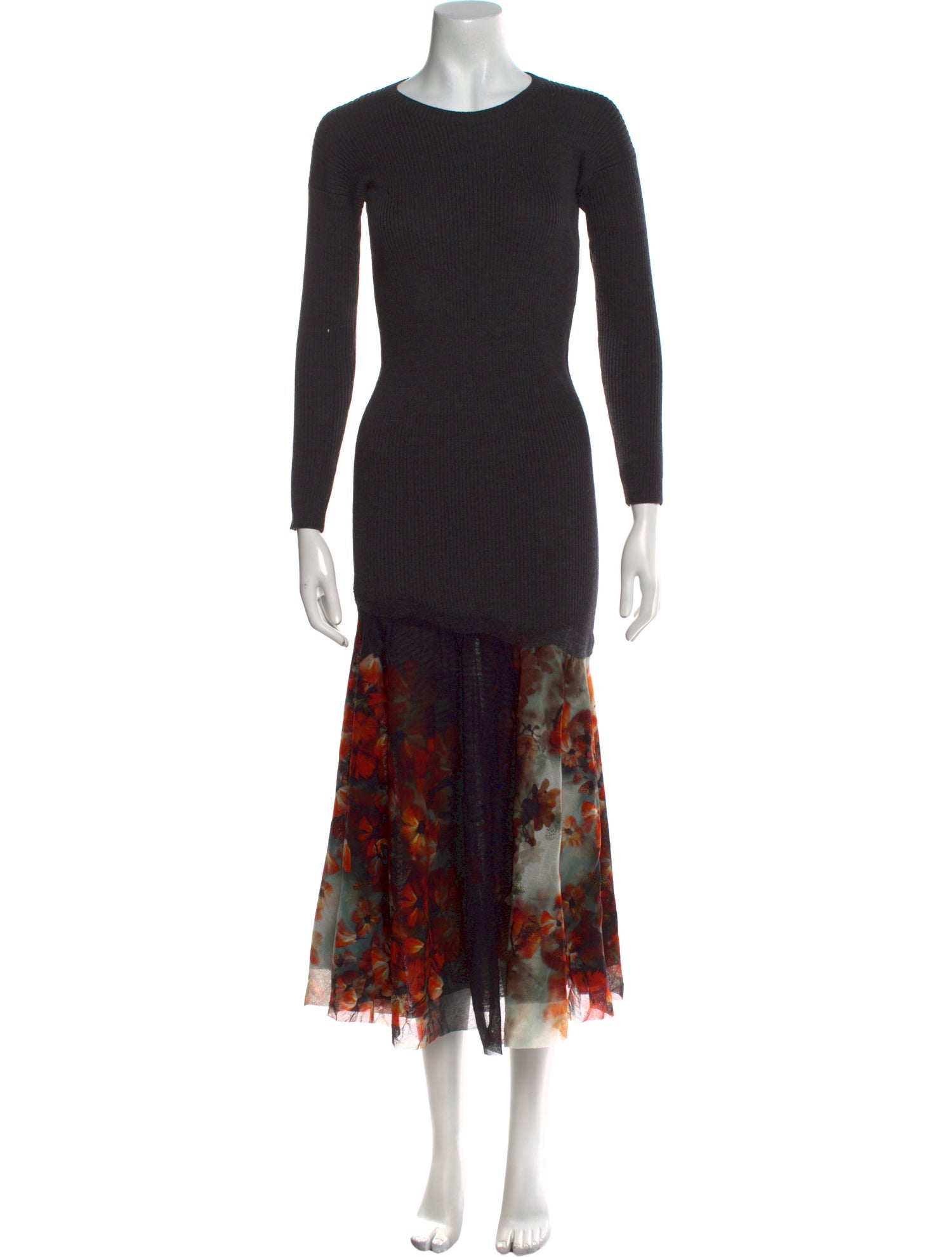 Fuzzi Virgin Wool Long Dress