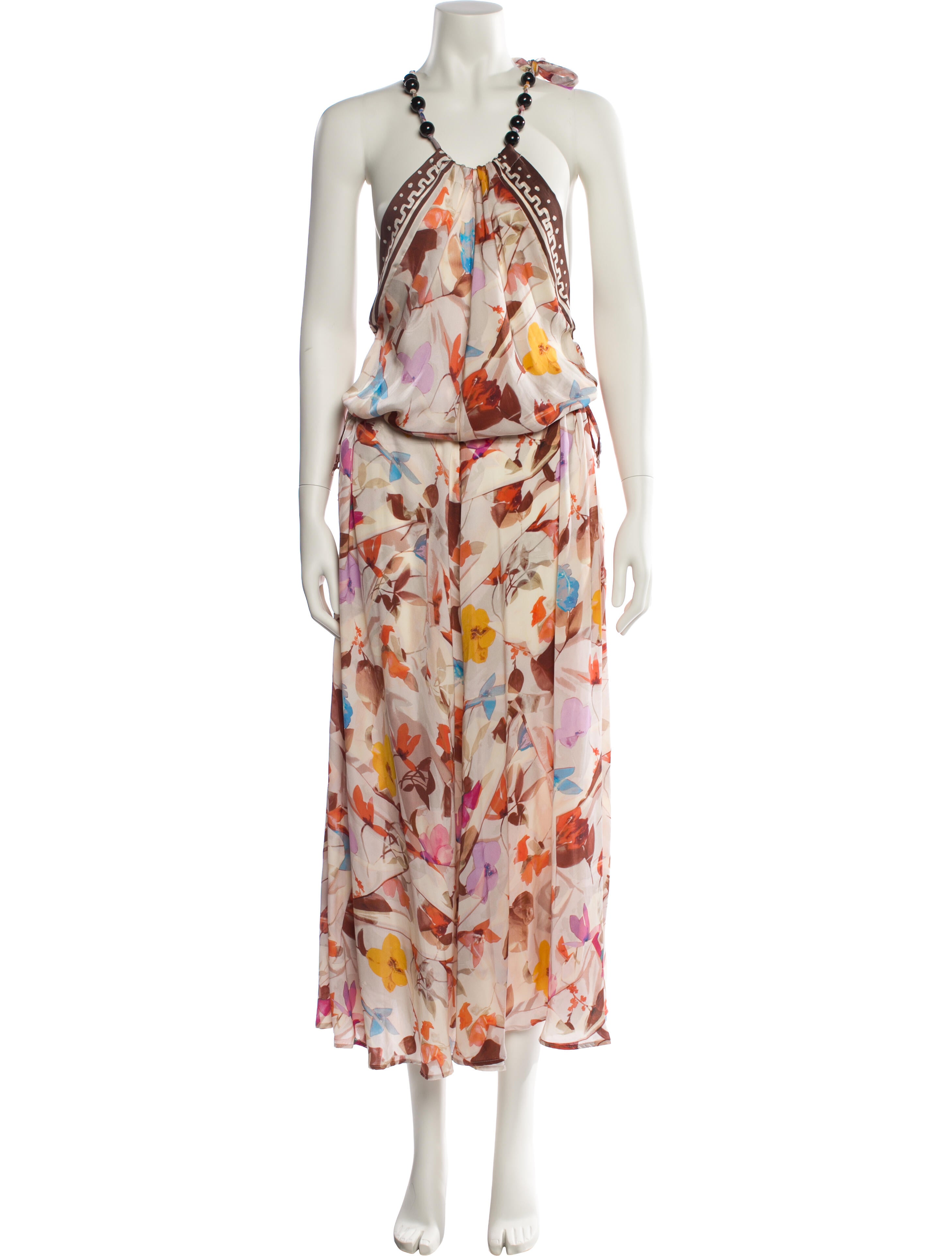 Fuzzi Floral Print Long Dress