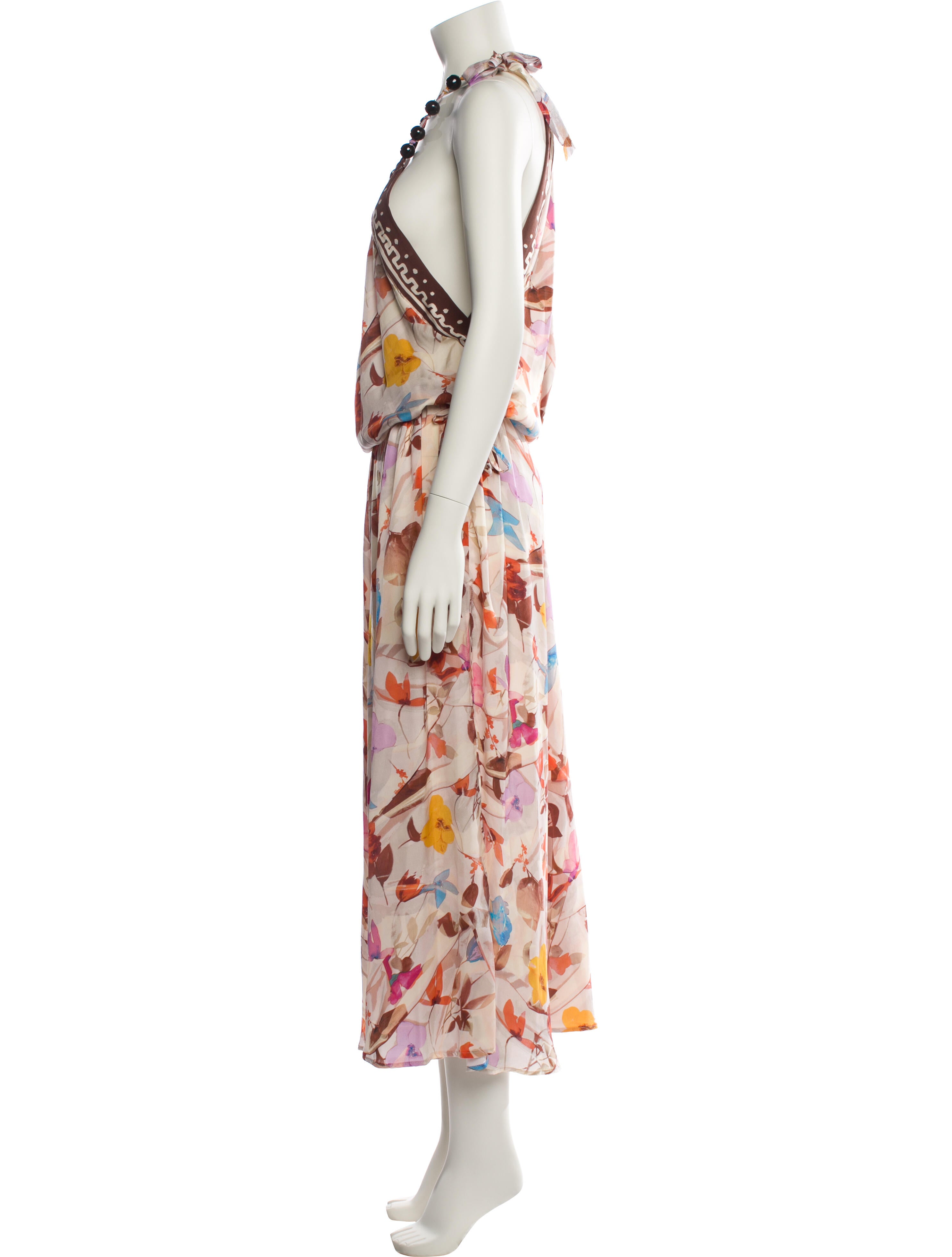 Fuzzi Floral Print Long Dress