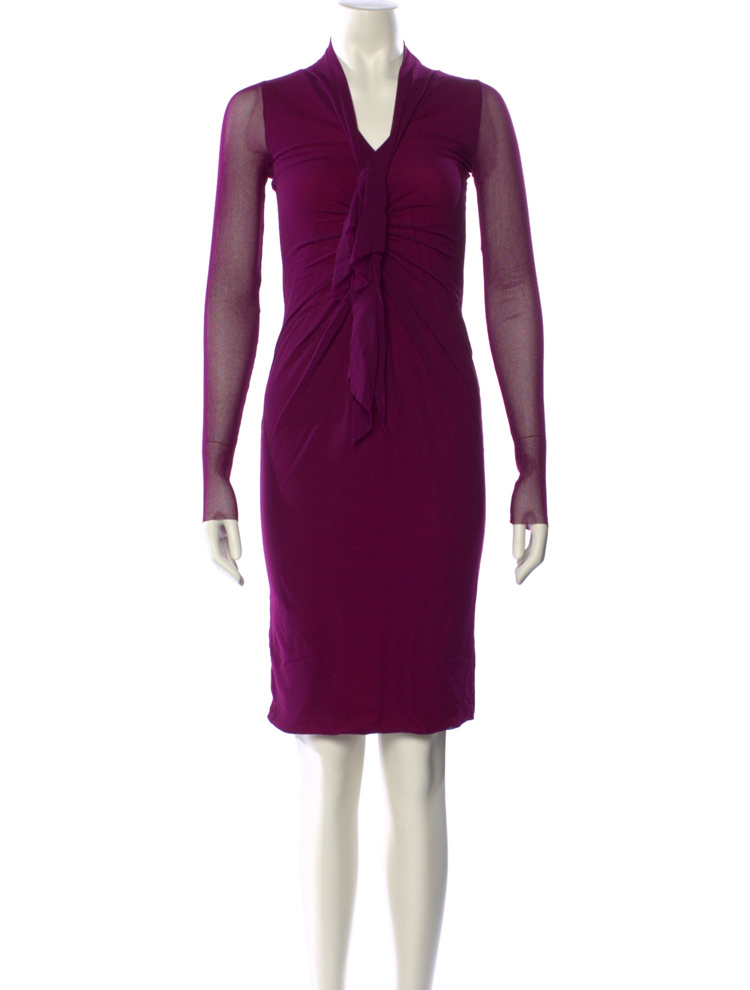 Fuzzi V-Neck Knee-Length Dress