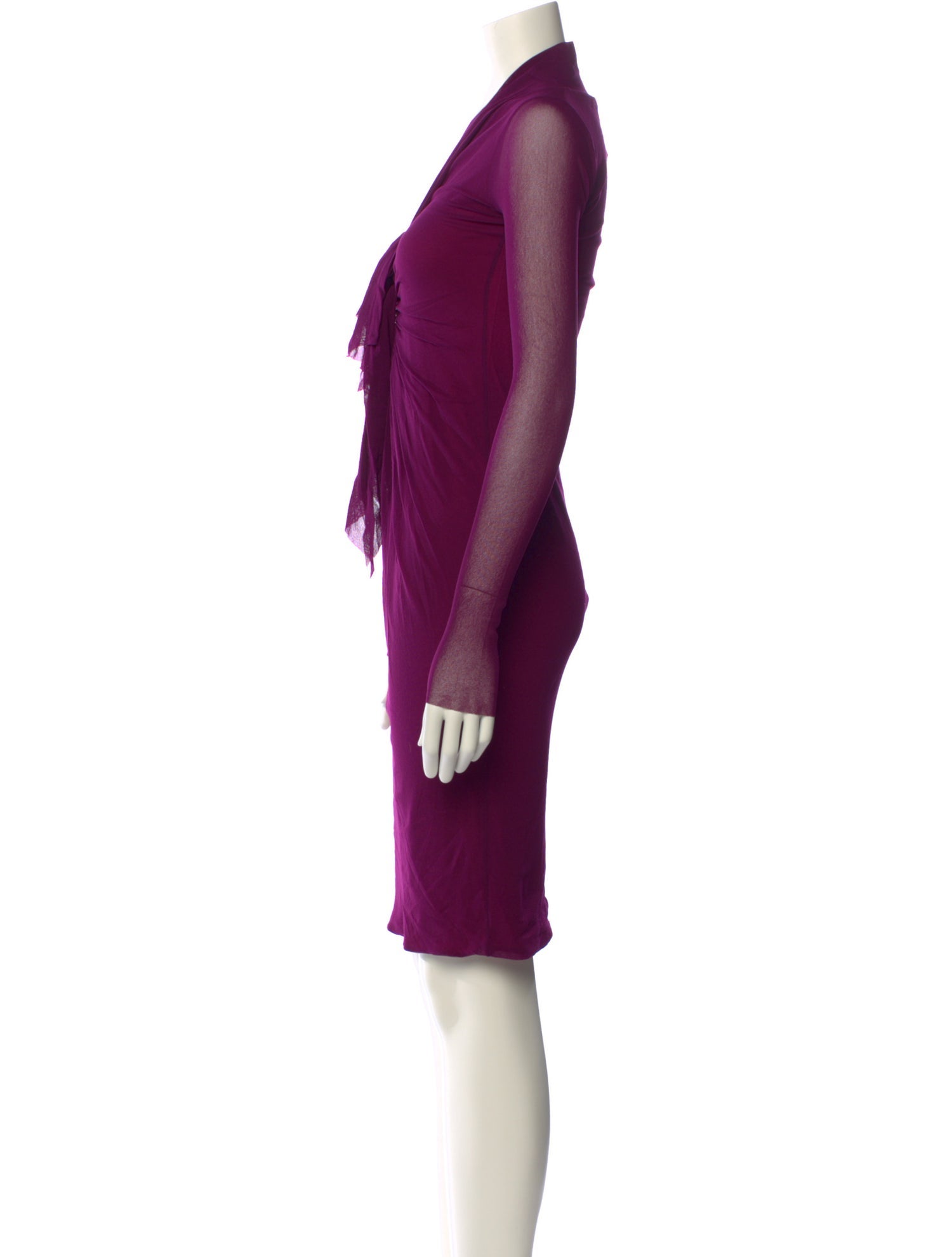 Fuzzi V-Neck Knee-Length Dress