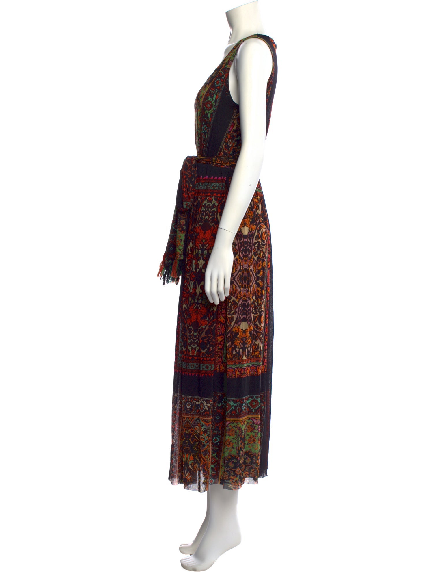 Fuzzi Paisley Print Long Dress