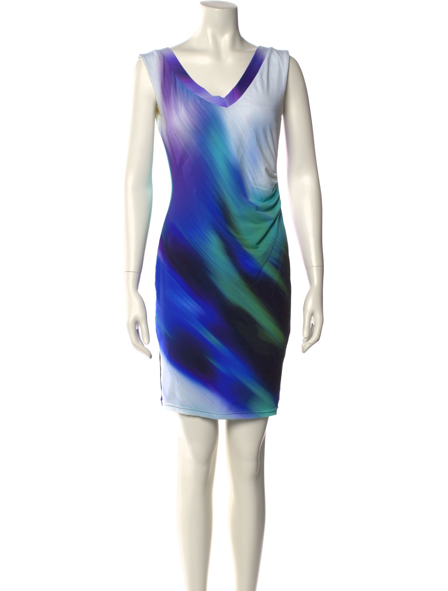 Fuzzi Tie-Dye Print Mini Dress