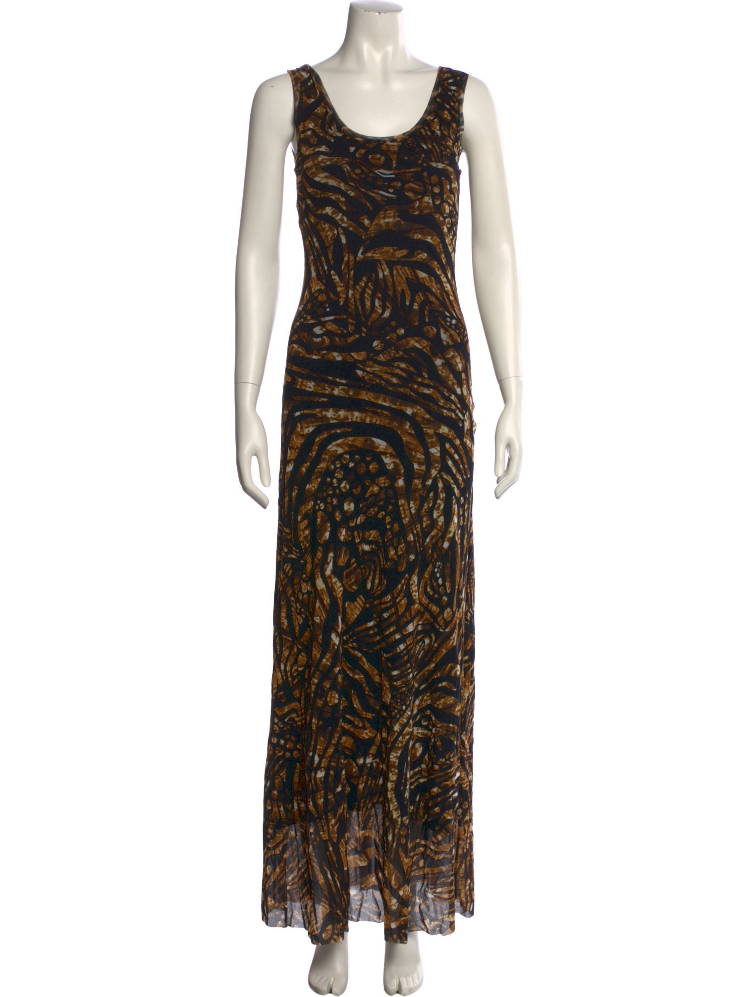 Fuzzi Animal Print Long Dress