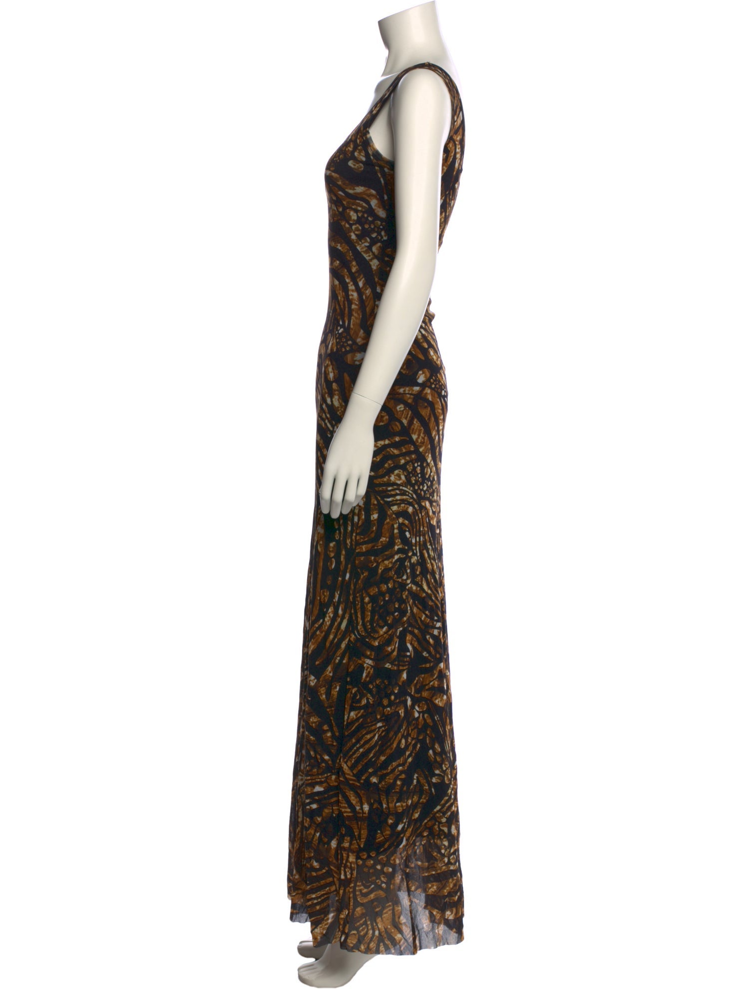 Fuzzi Animal Print Long Dress