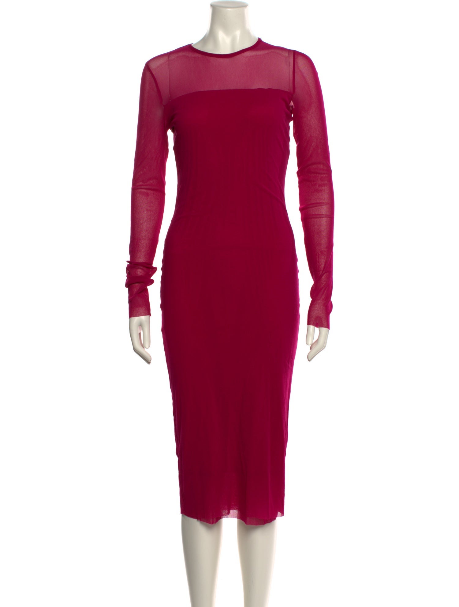 Fuzzi Crew Neck Midi Length Dress