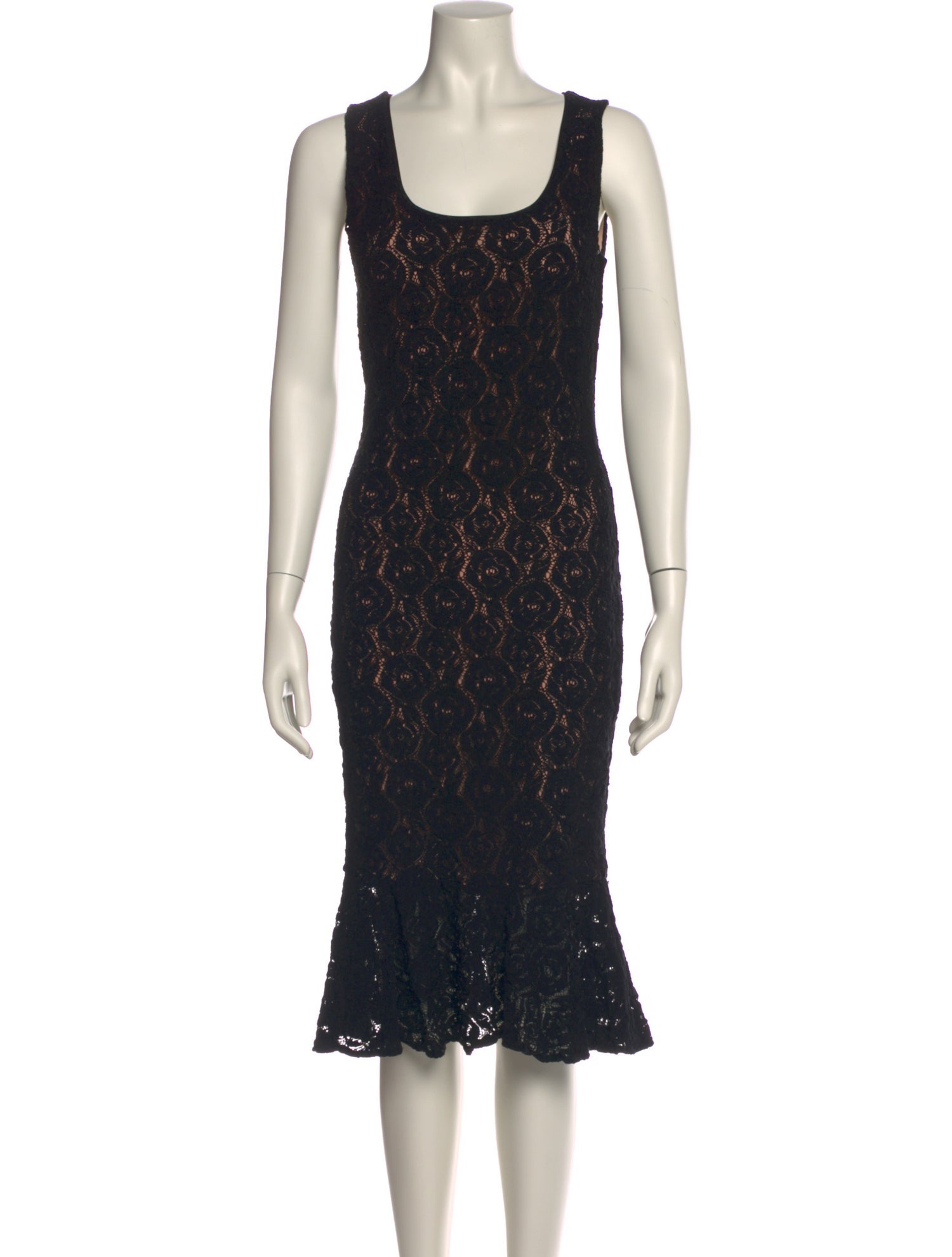 Fuzzi Lace Midi Length Dress