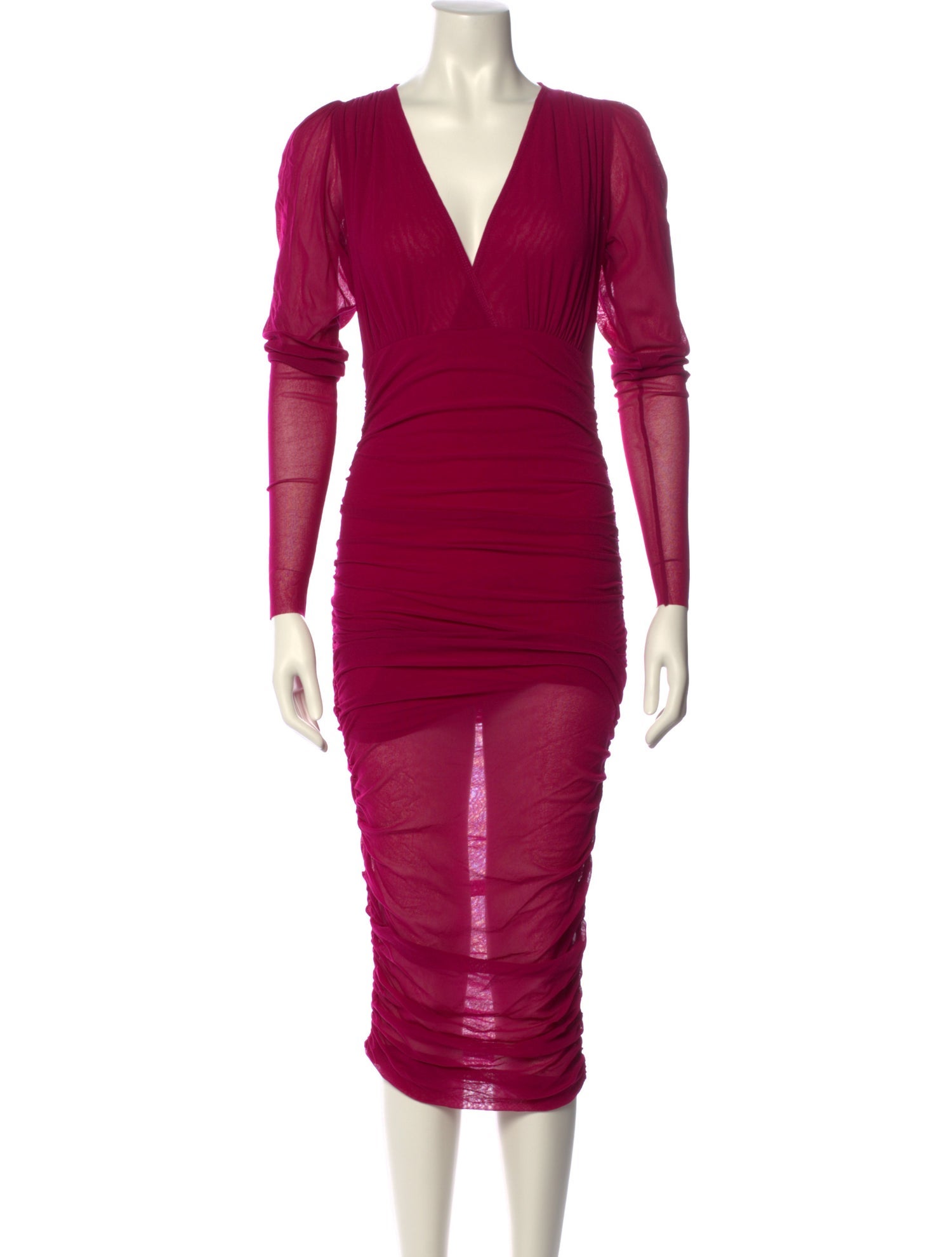 Fuzzi V-Neck Long Dress