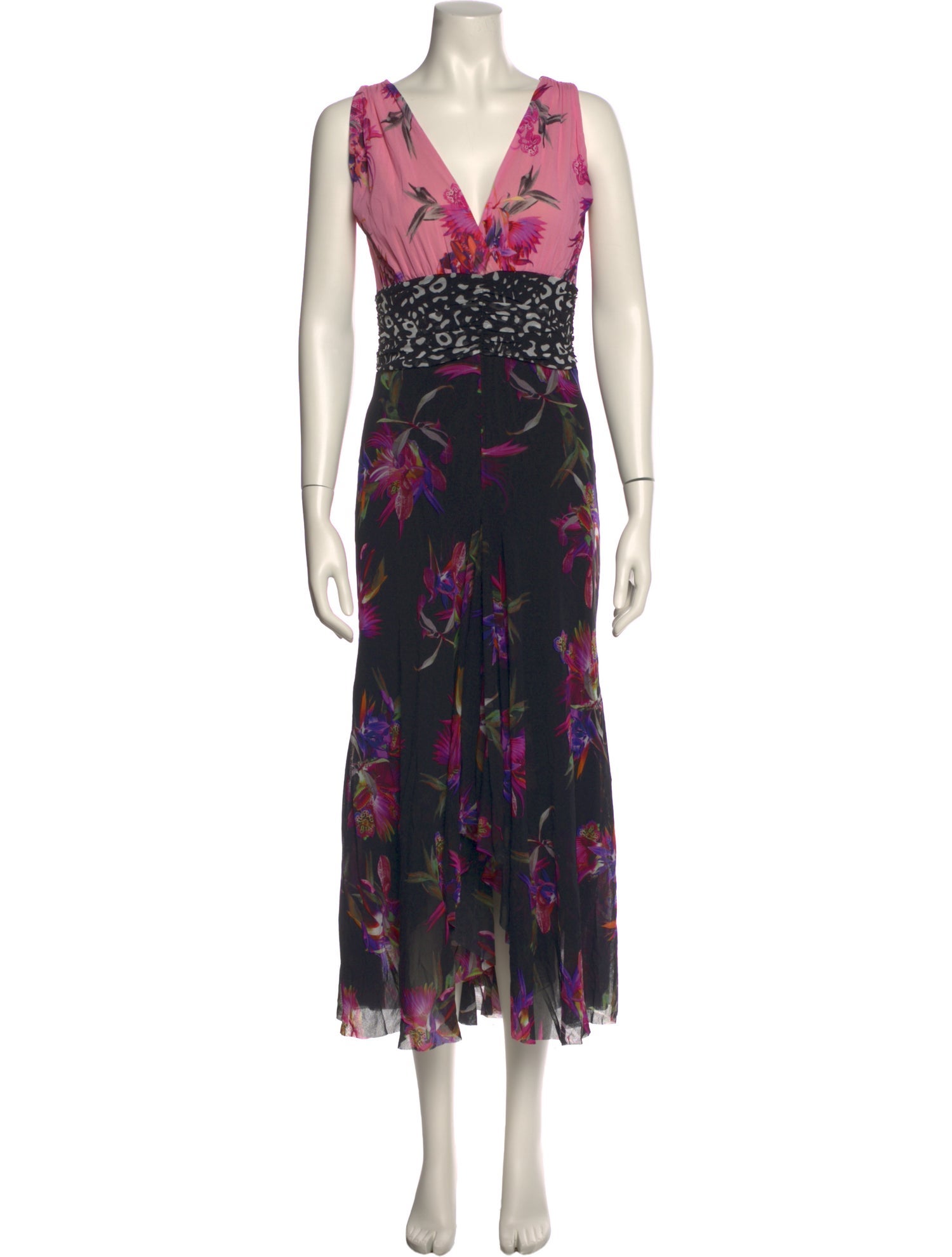 Fuzzi Floral Print Long Dress