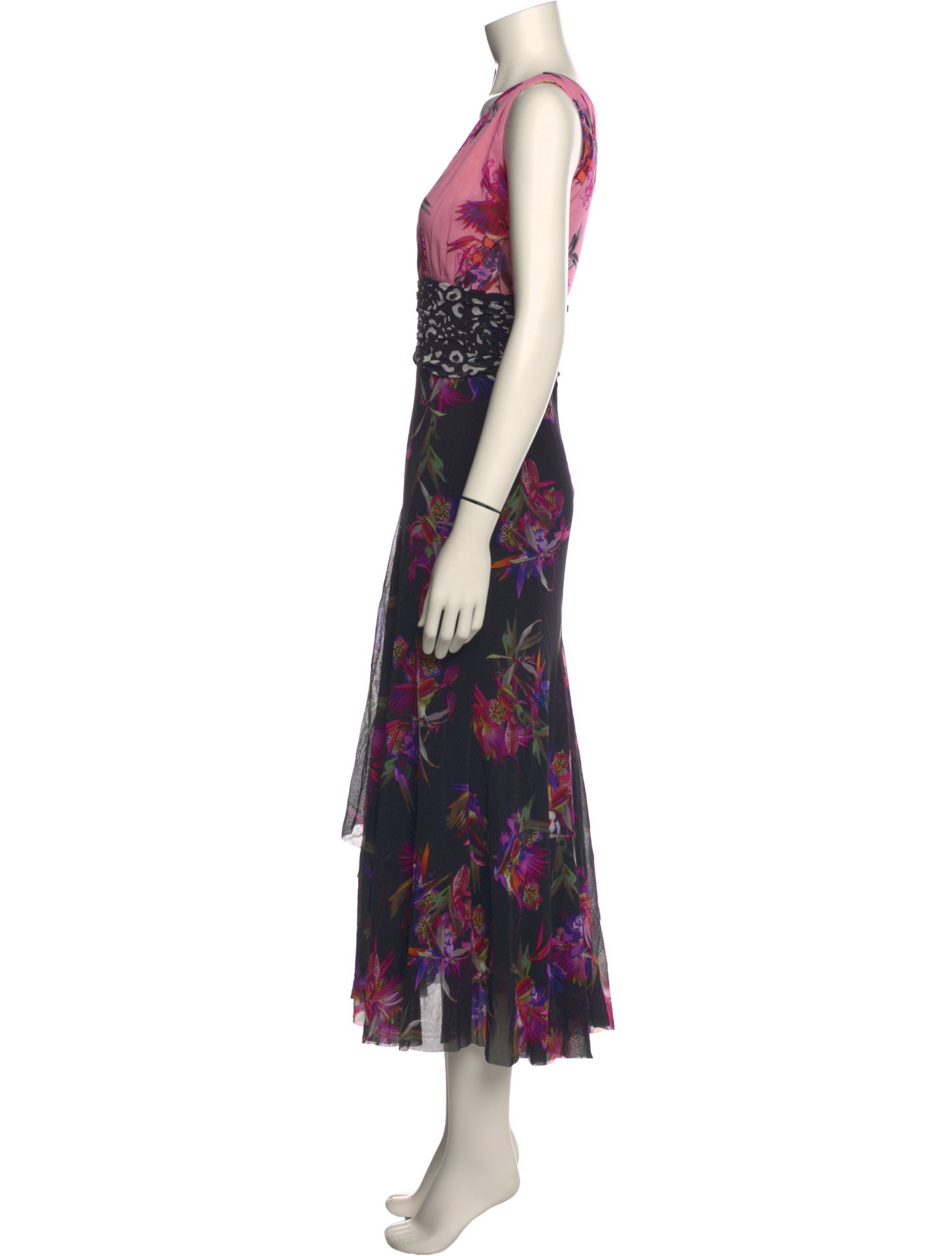 Fuzzi Floral Print Long Dress