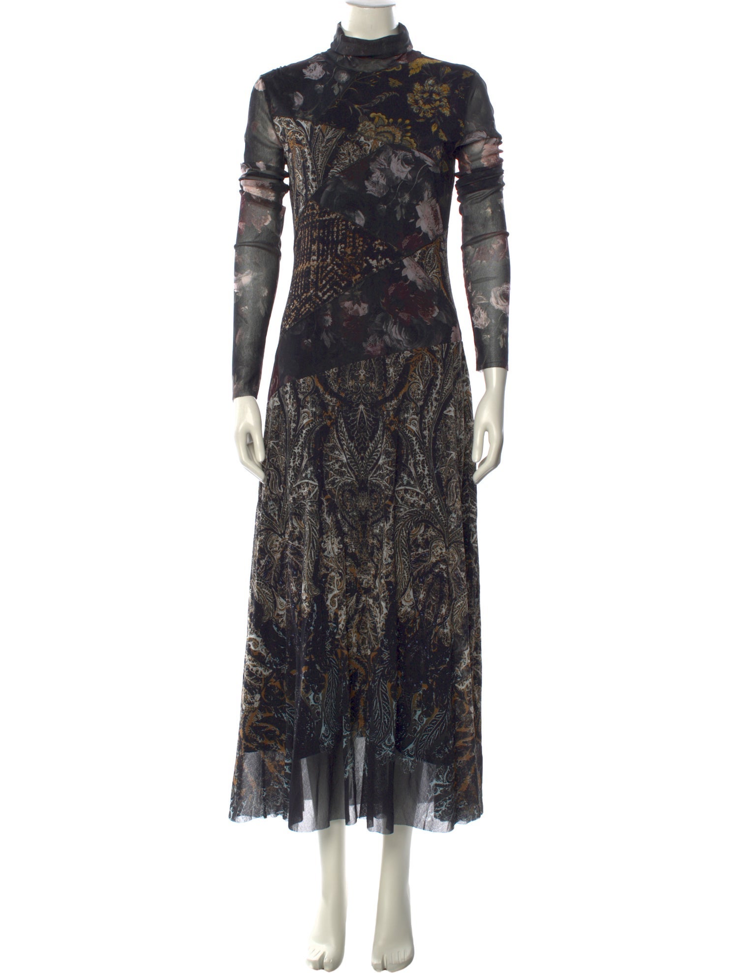 Fuzzi Paisley Print Long Dress