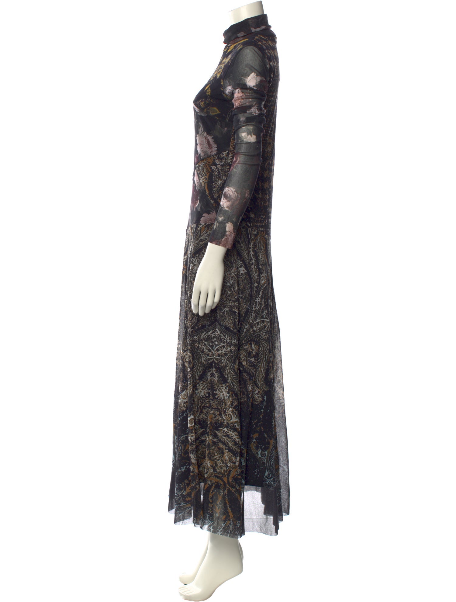 Fuzzi Paisley Print Long Dress