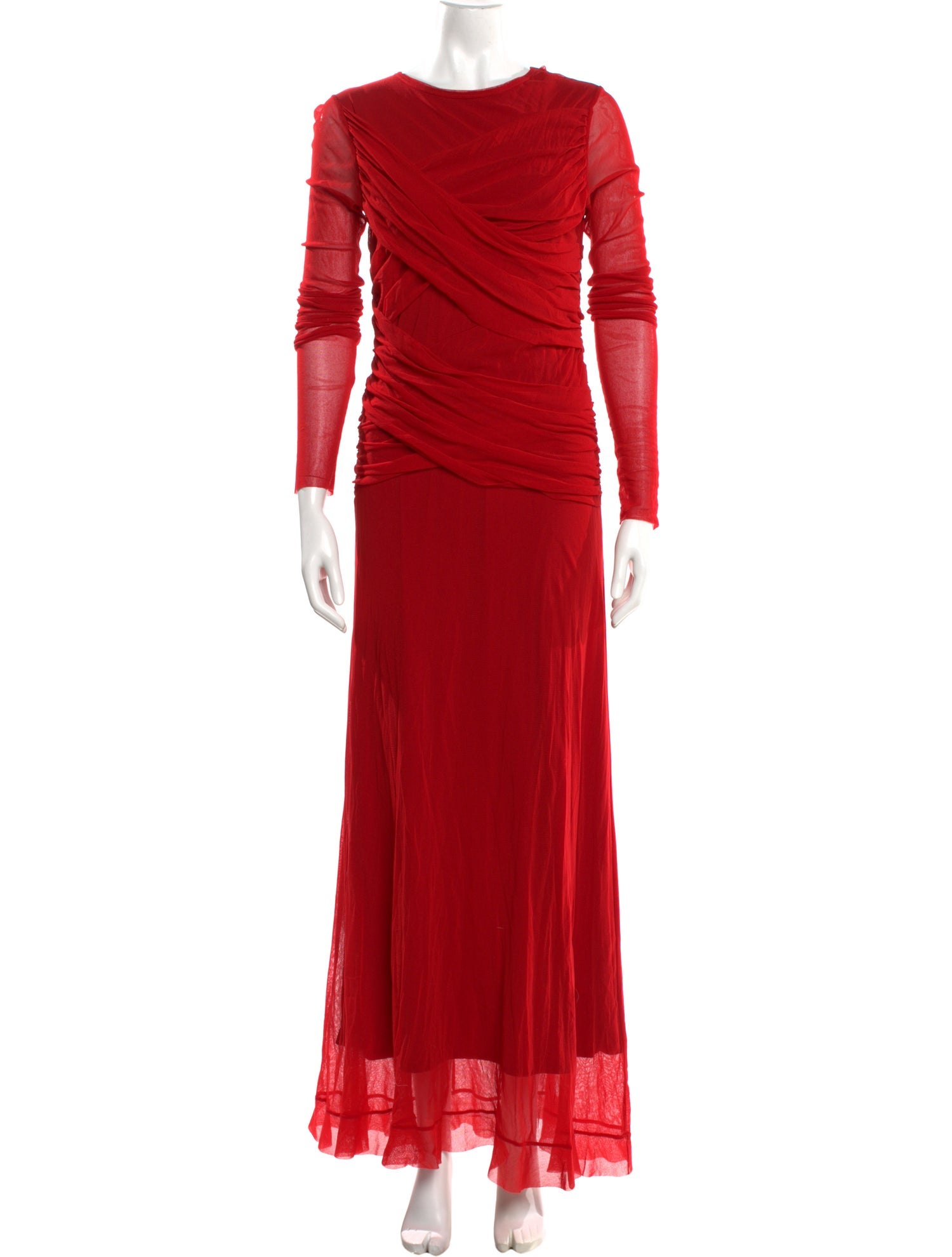 Fuzzi Crew Neck Long Dress