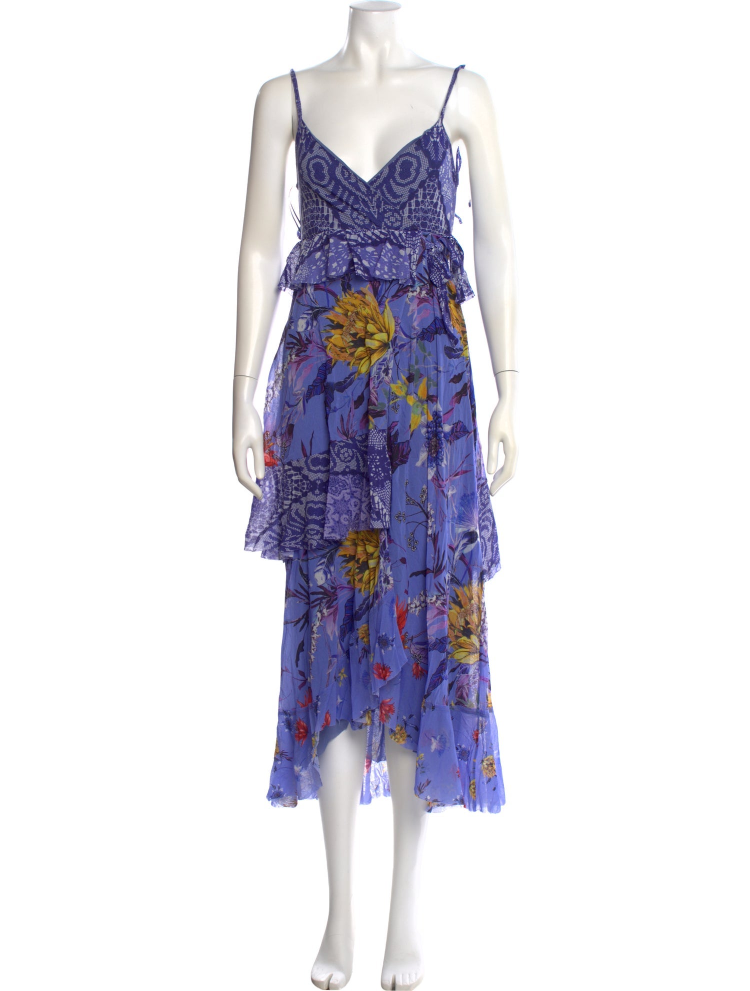 Fuzzi Floral Print Long Dress