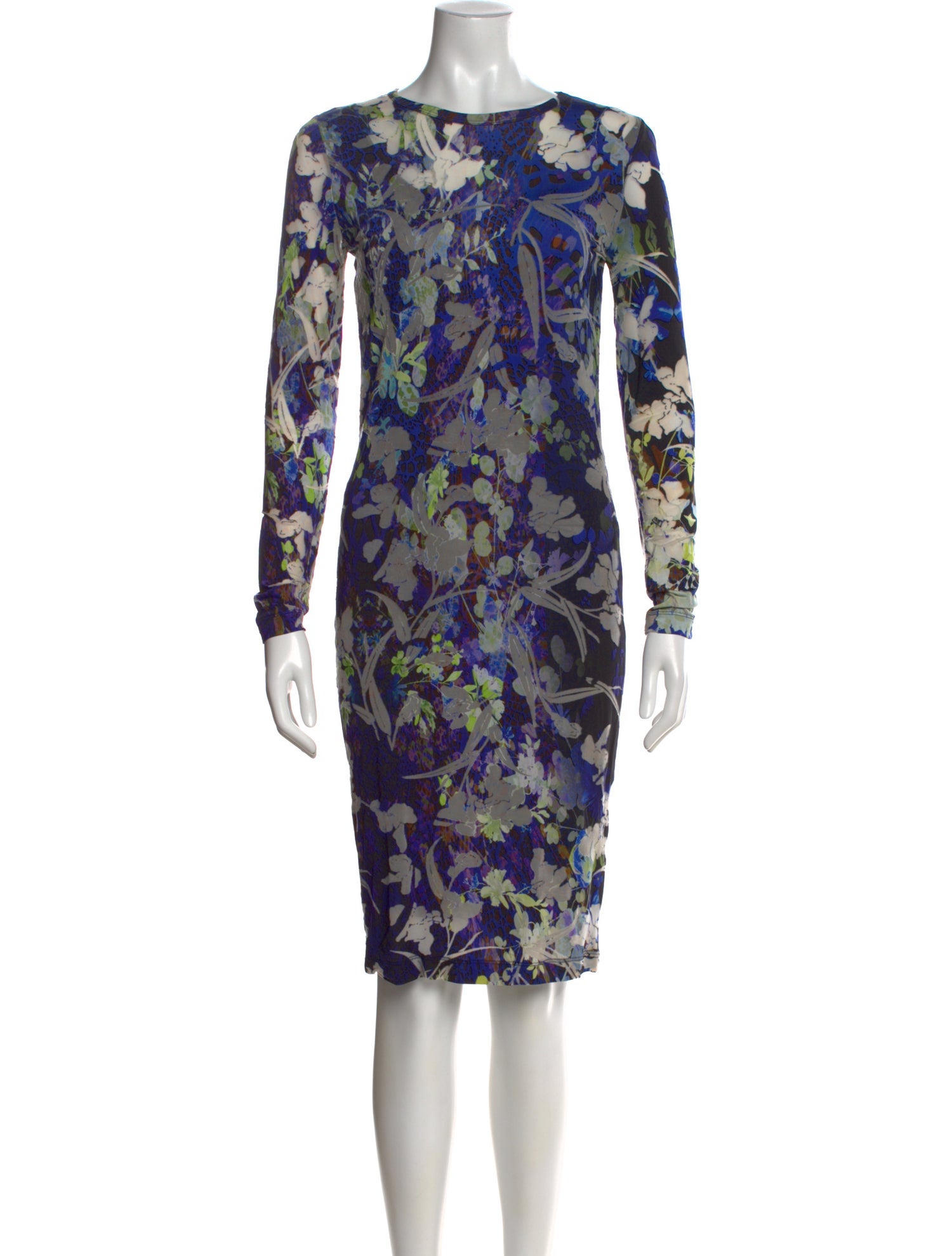 Fuzzi Floral Print Knee-Length Dress