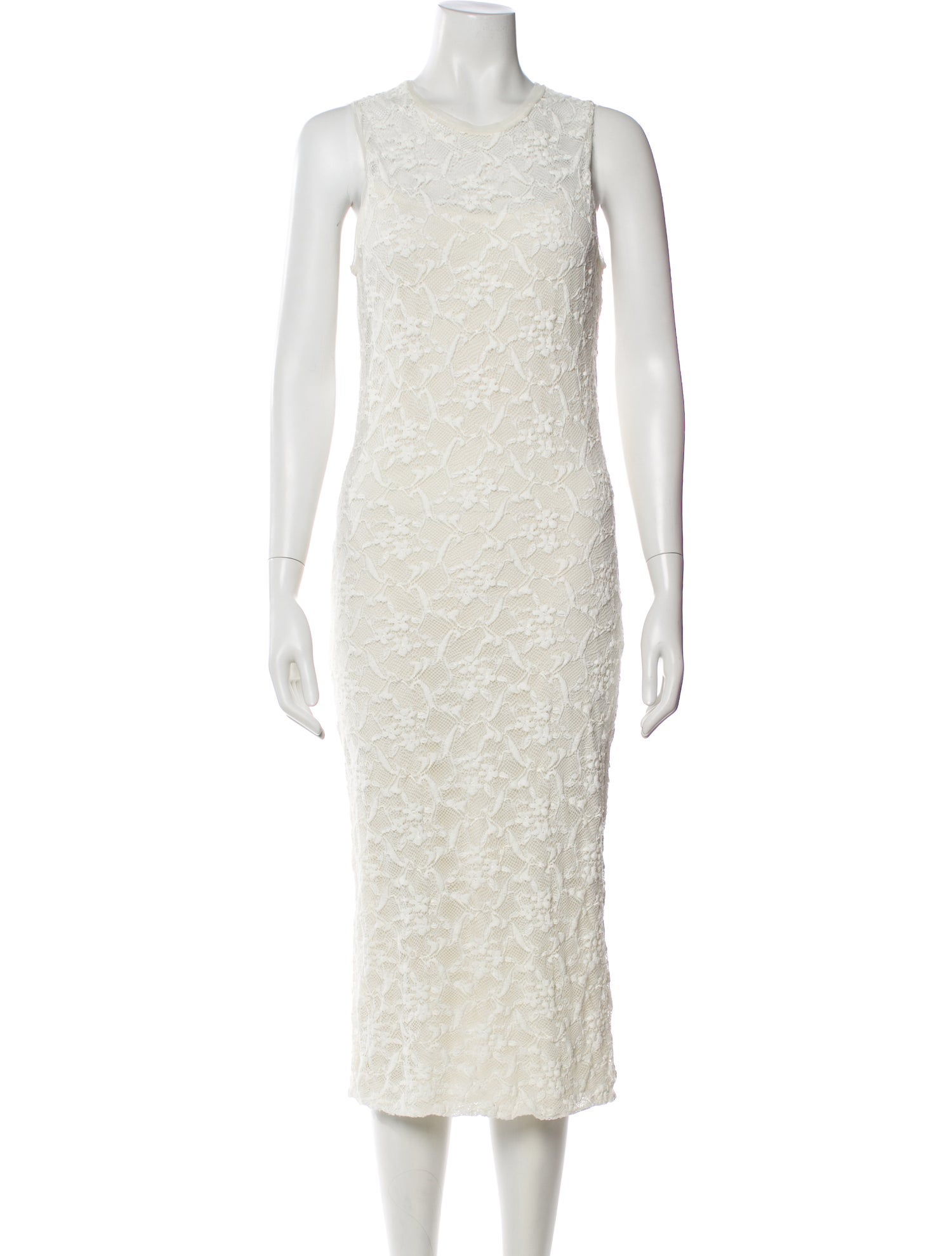 Fuzzi Crew Neck Midi Length Dress