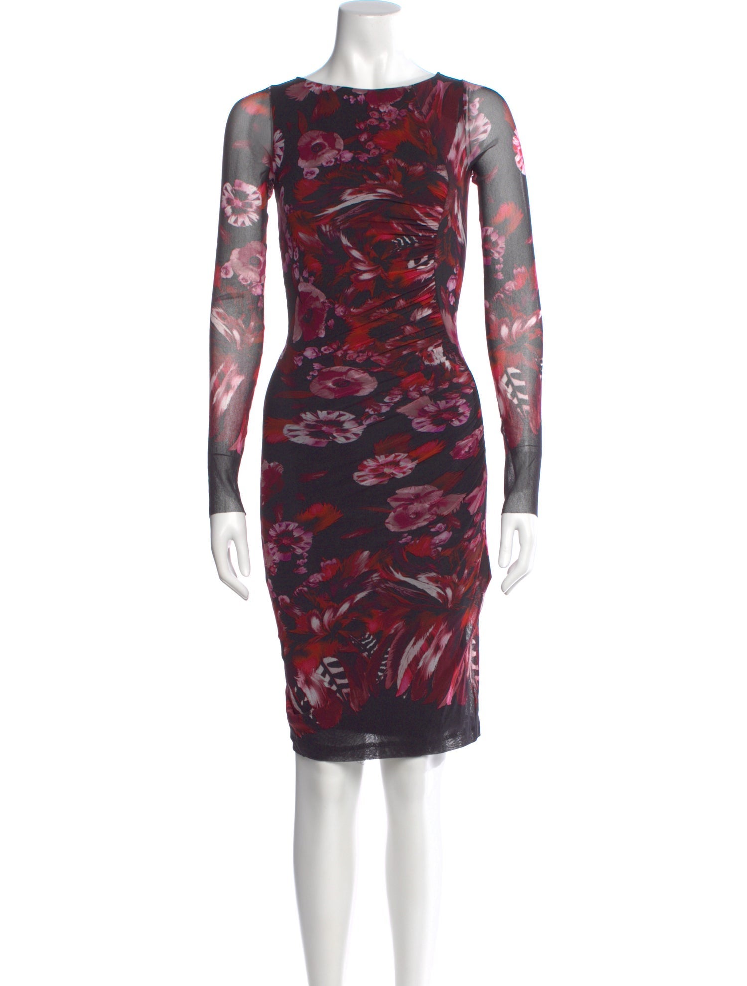 Fuzzi Floral Print Knee-Length Dress