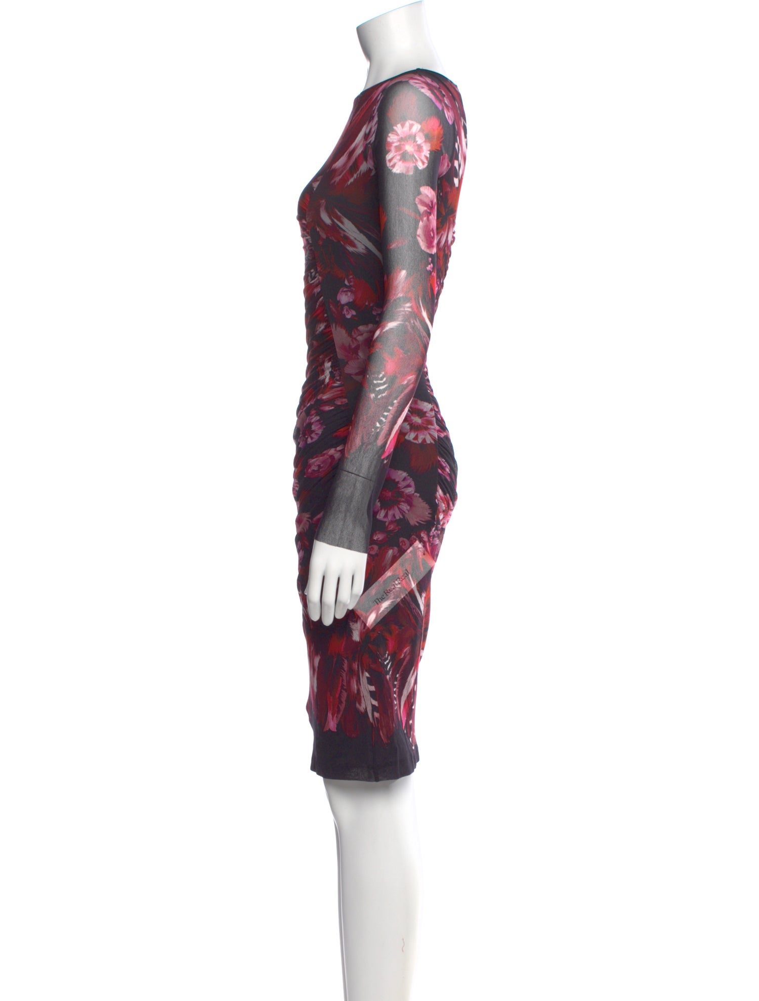 Fuzzi Floral Print Knee-Length Dress