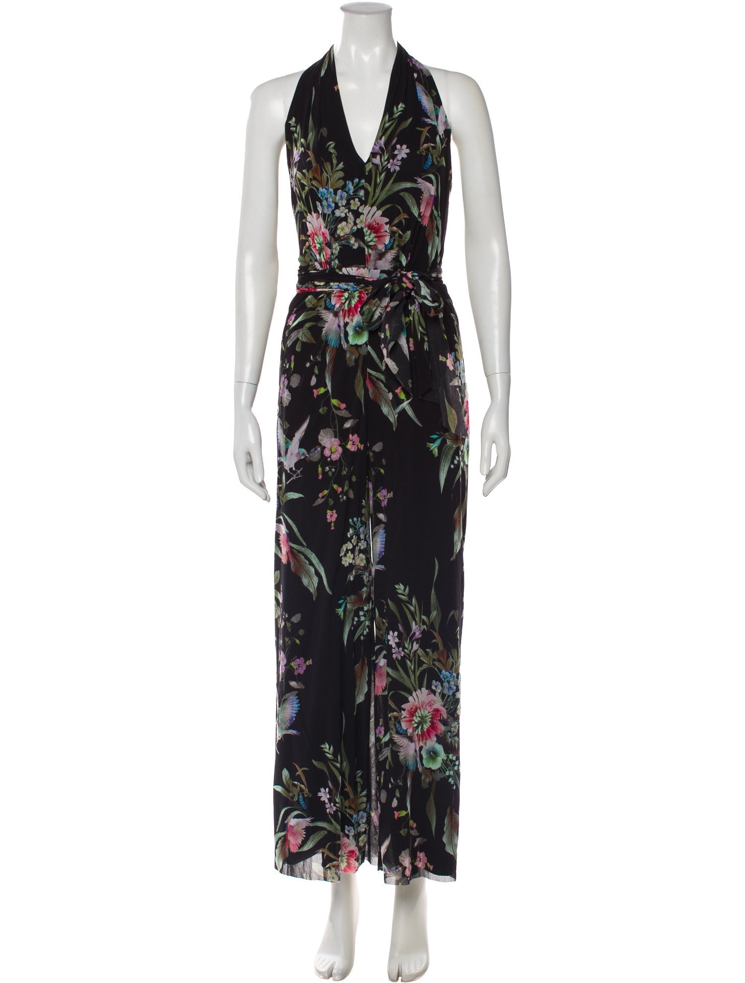 Fuzzi Printed Halterneck Jumpsuit