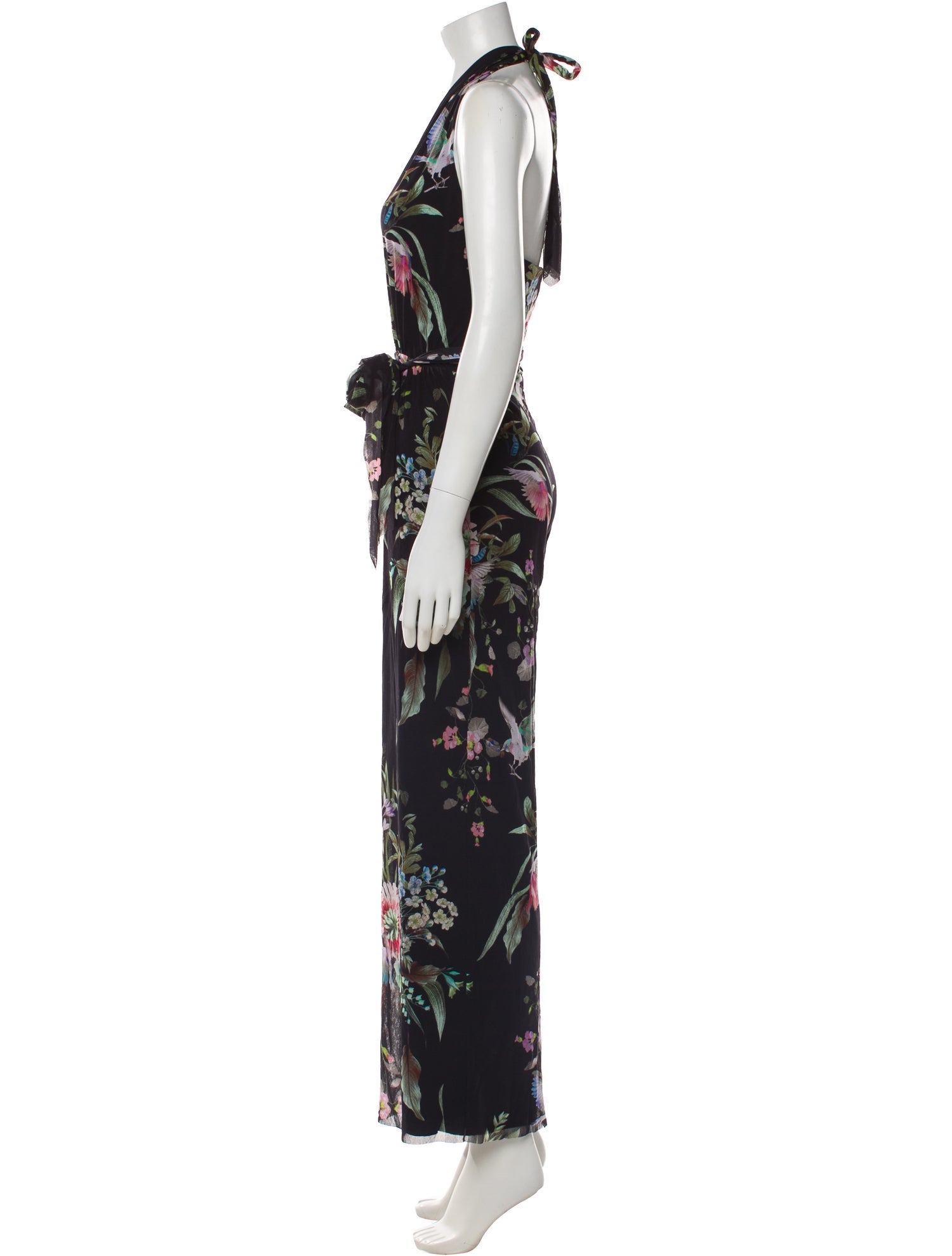 Fuzzi Printed Halterneck Jumpsuit