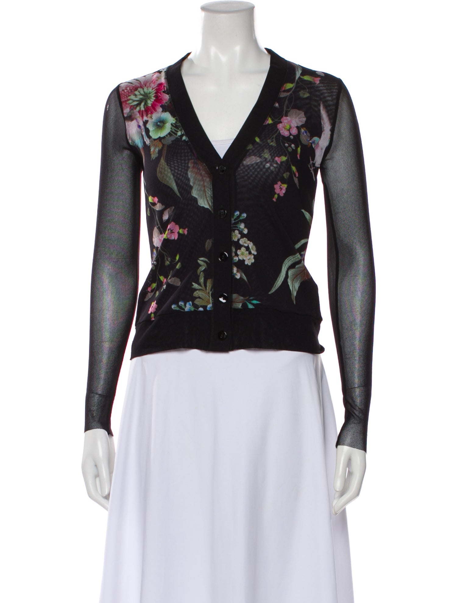 Fuzzi Silk Floral Print Evening Jacket