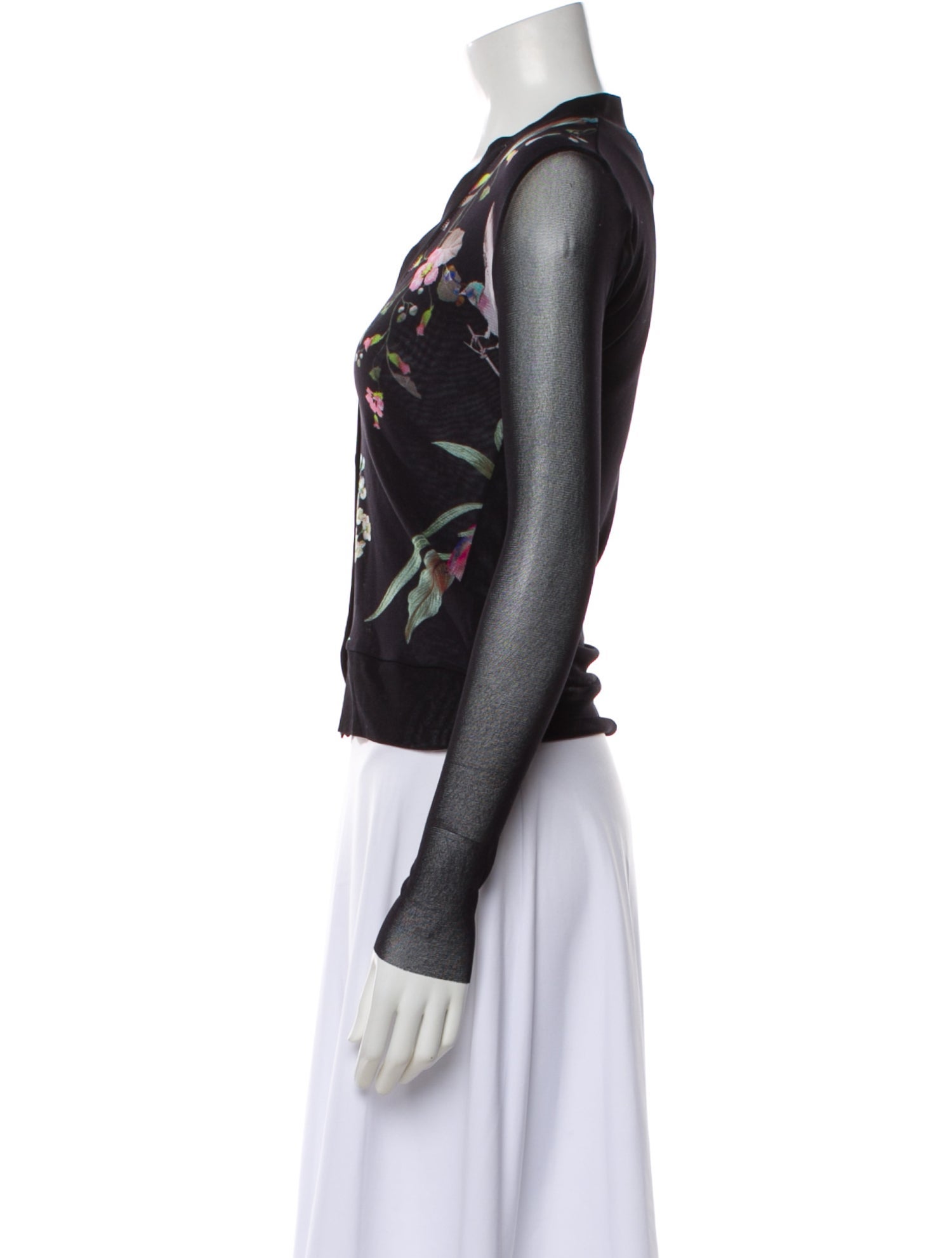 Fuzzi Silk Floral Print Evening Jacket