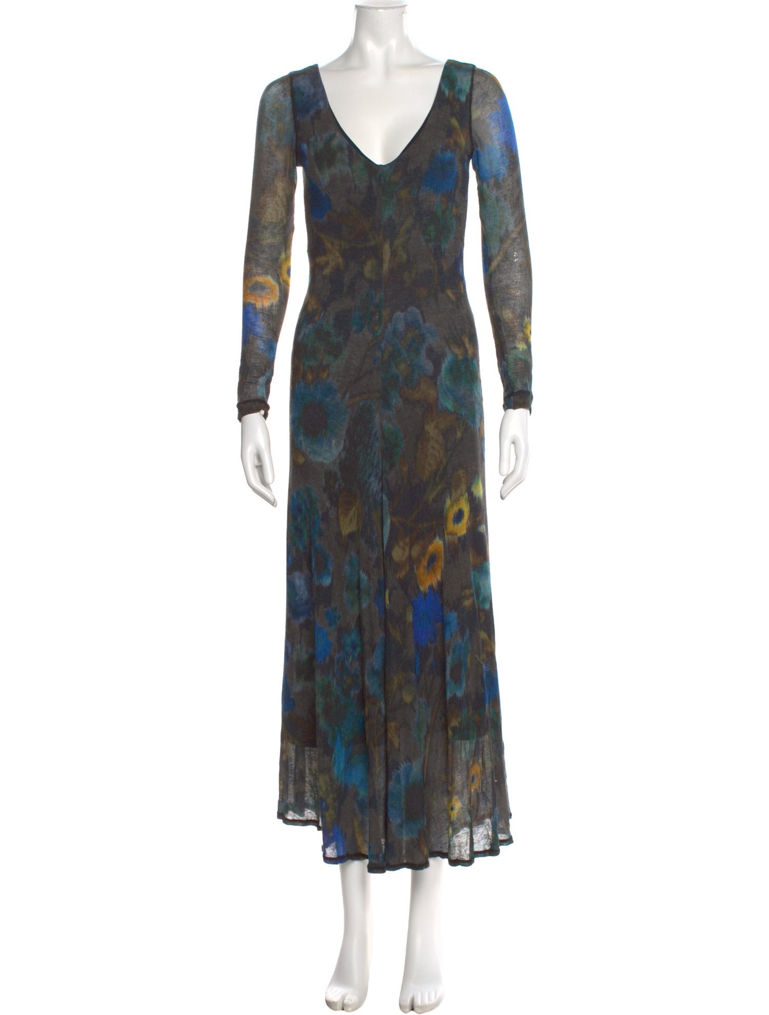 Fuzzi Floral Print Long Dress