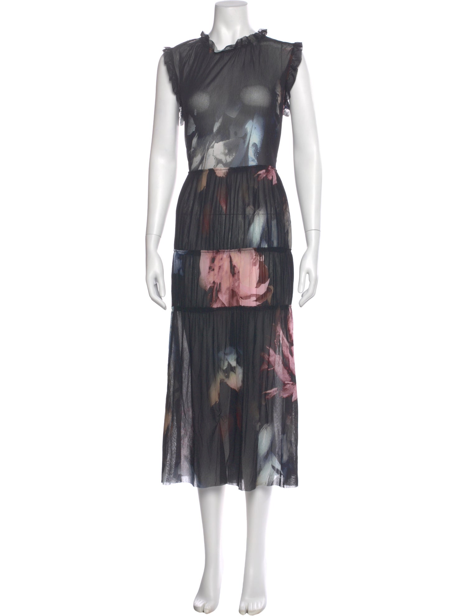 Fuzzi Printed Midi Length Dress