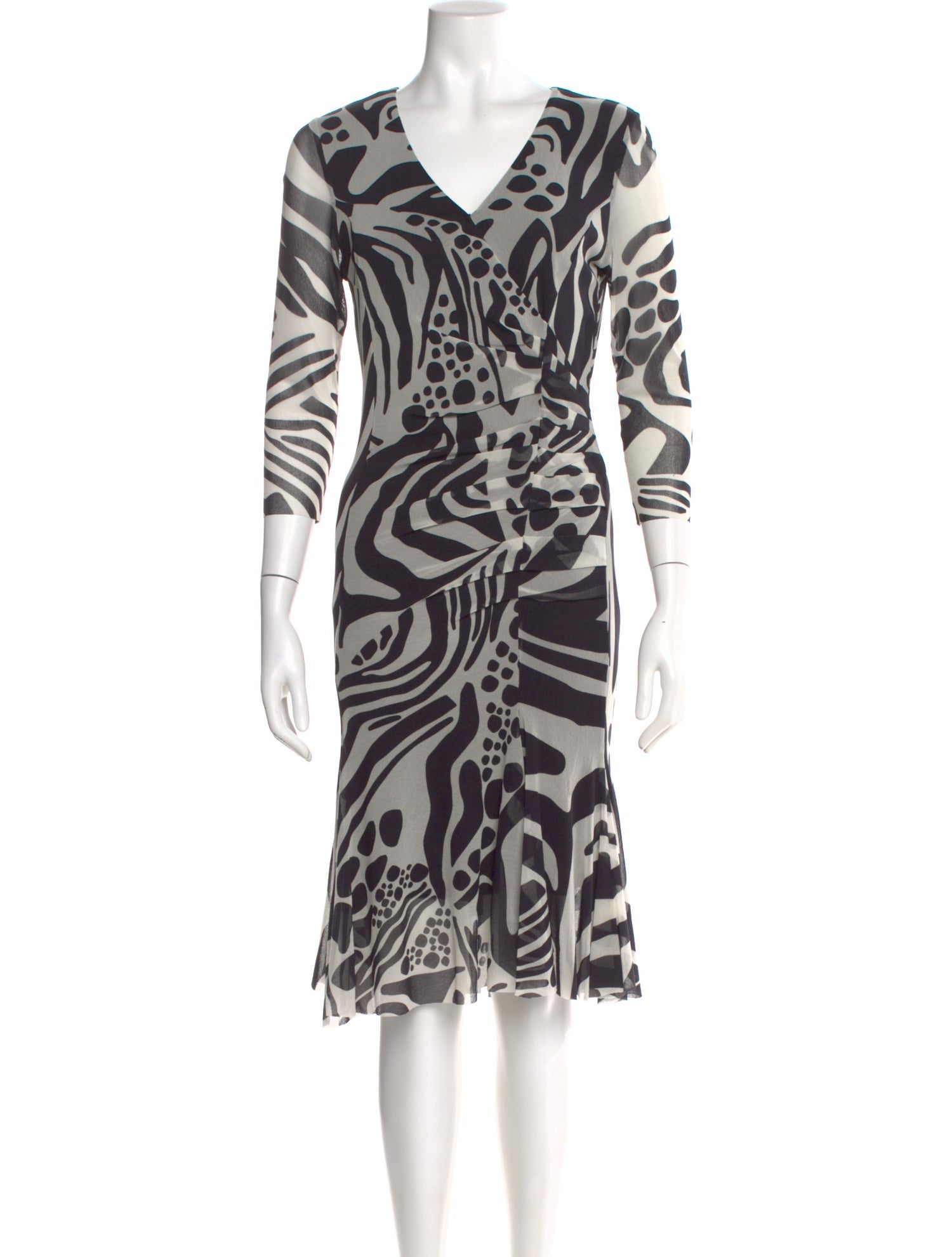 Fuzzi Animal Print Knee-Length Dress