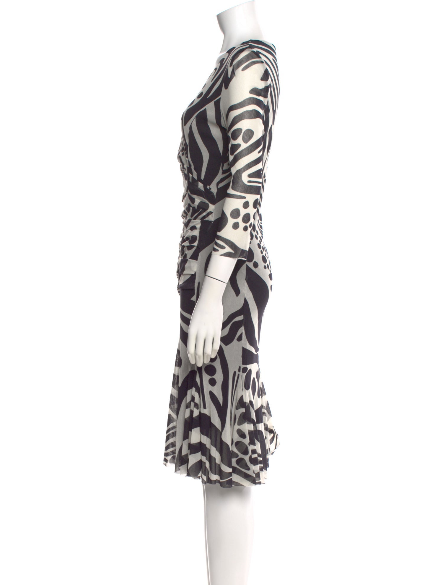 Fuzzi Animal Print Knee-Length Dress