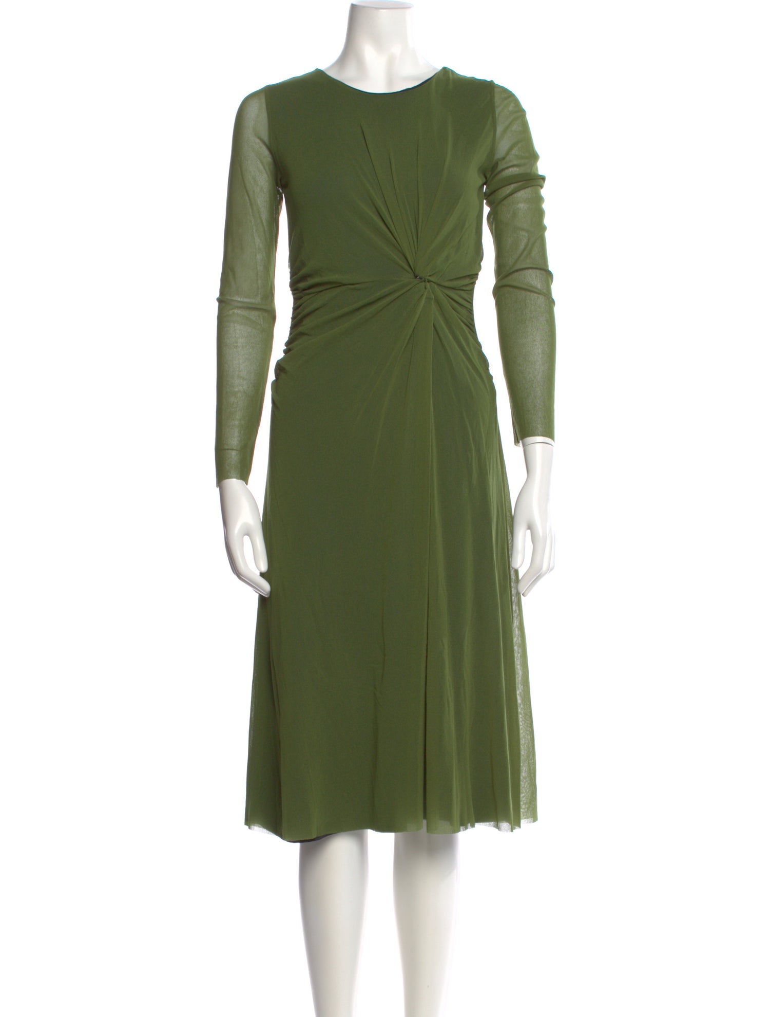 Fuzzi Crew Neck Knee-Length Dress