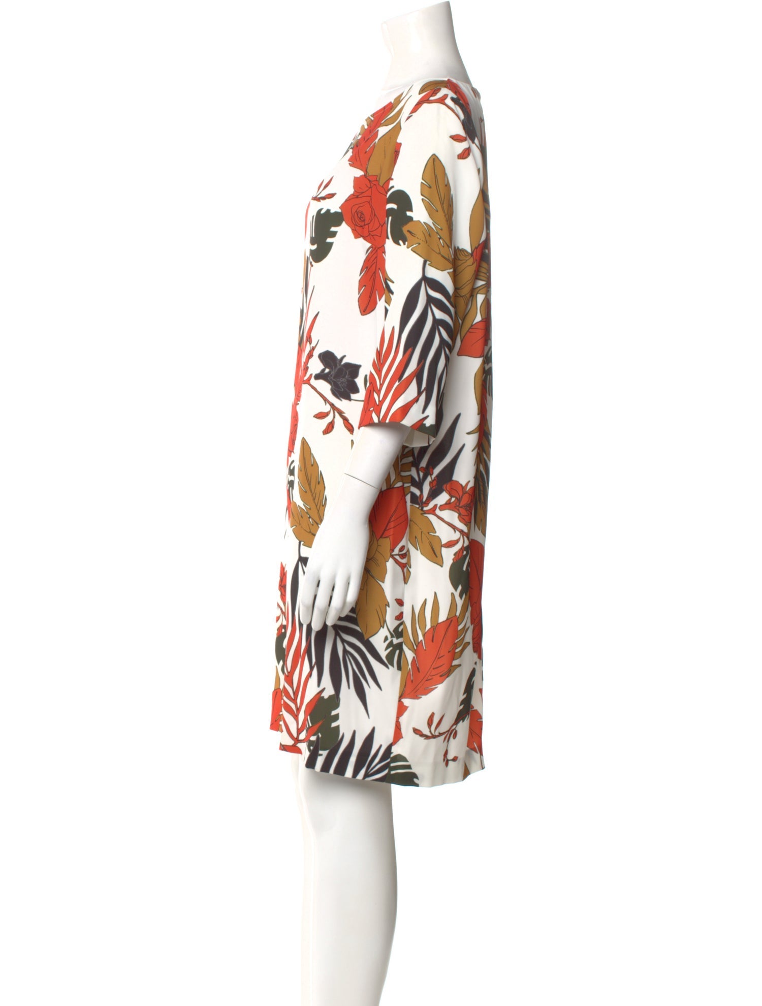 Fuzzi Floral Print Knee-Length Dress