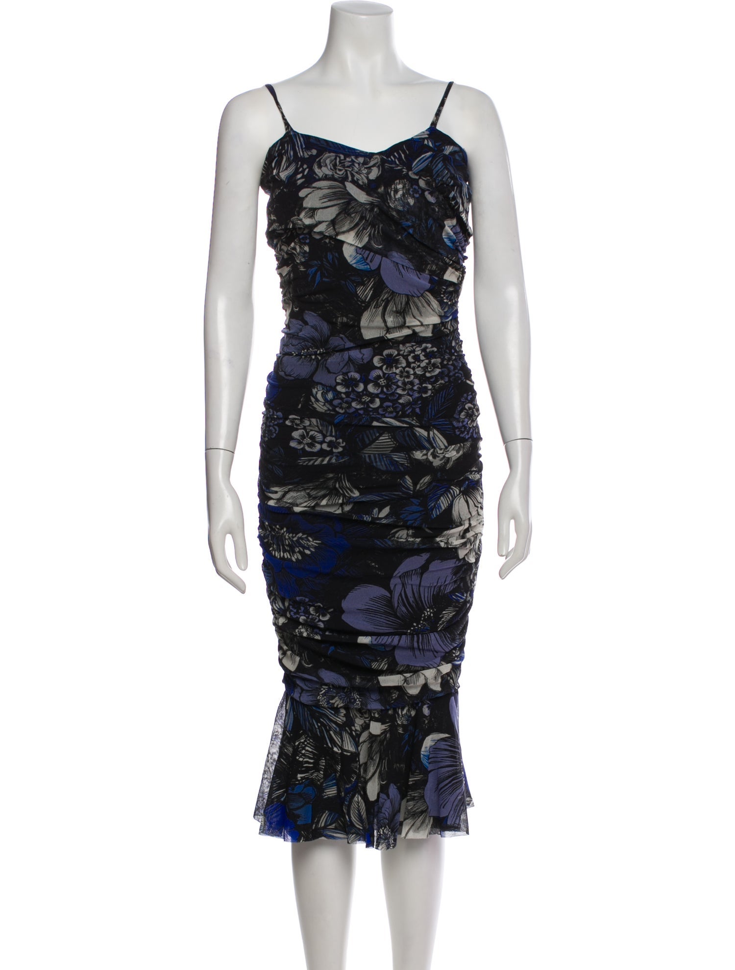 Fuzzi Floral Print Midi Length Dress w/ Tags