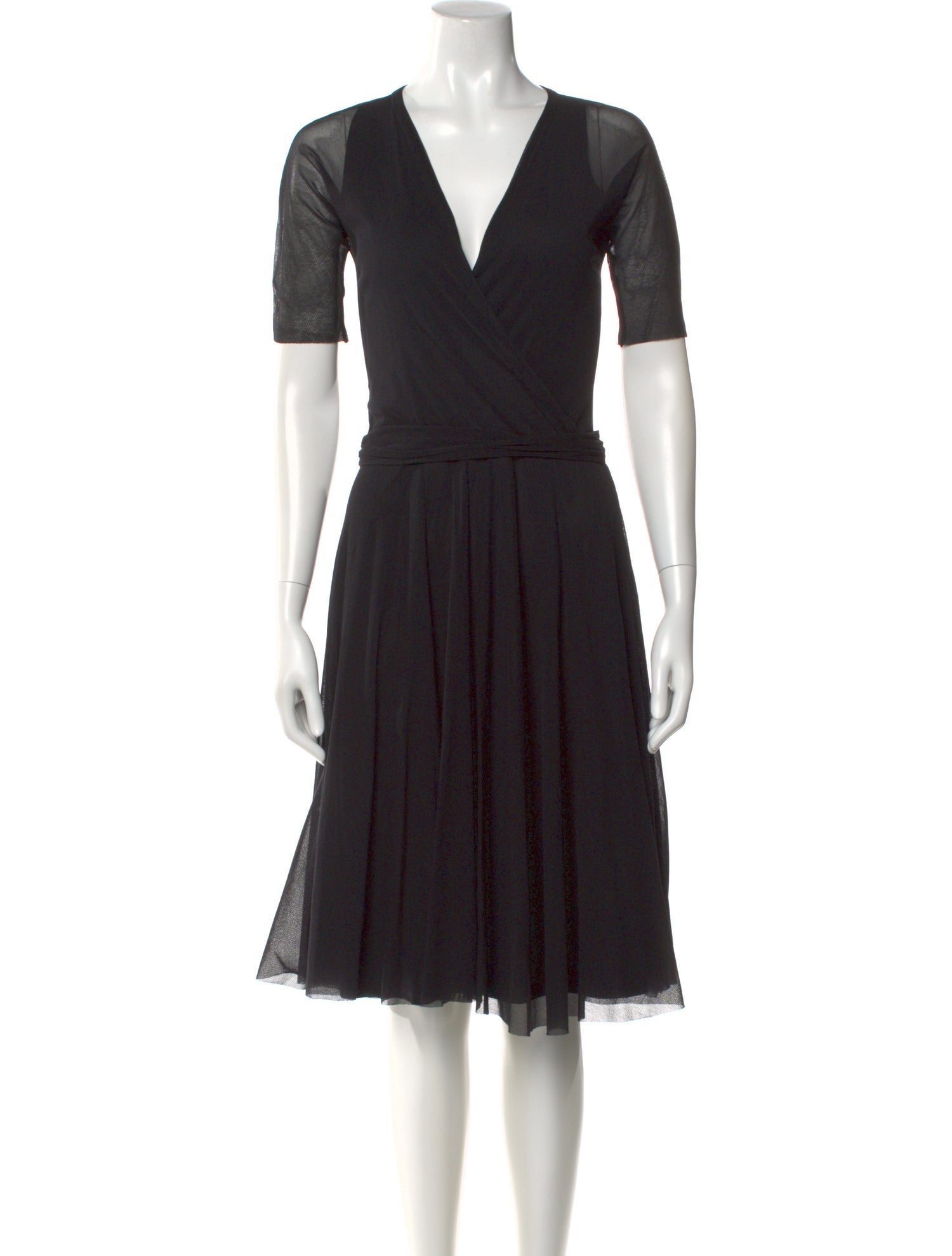 Fuzzi V-Neck Knee-Length Dress