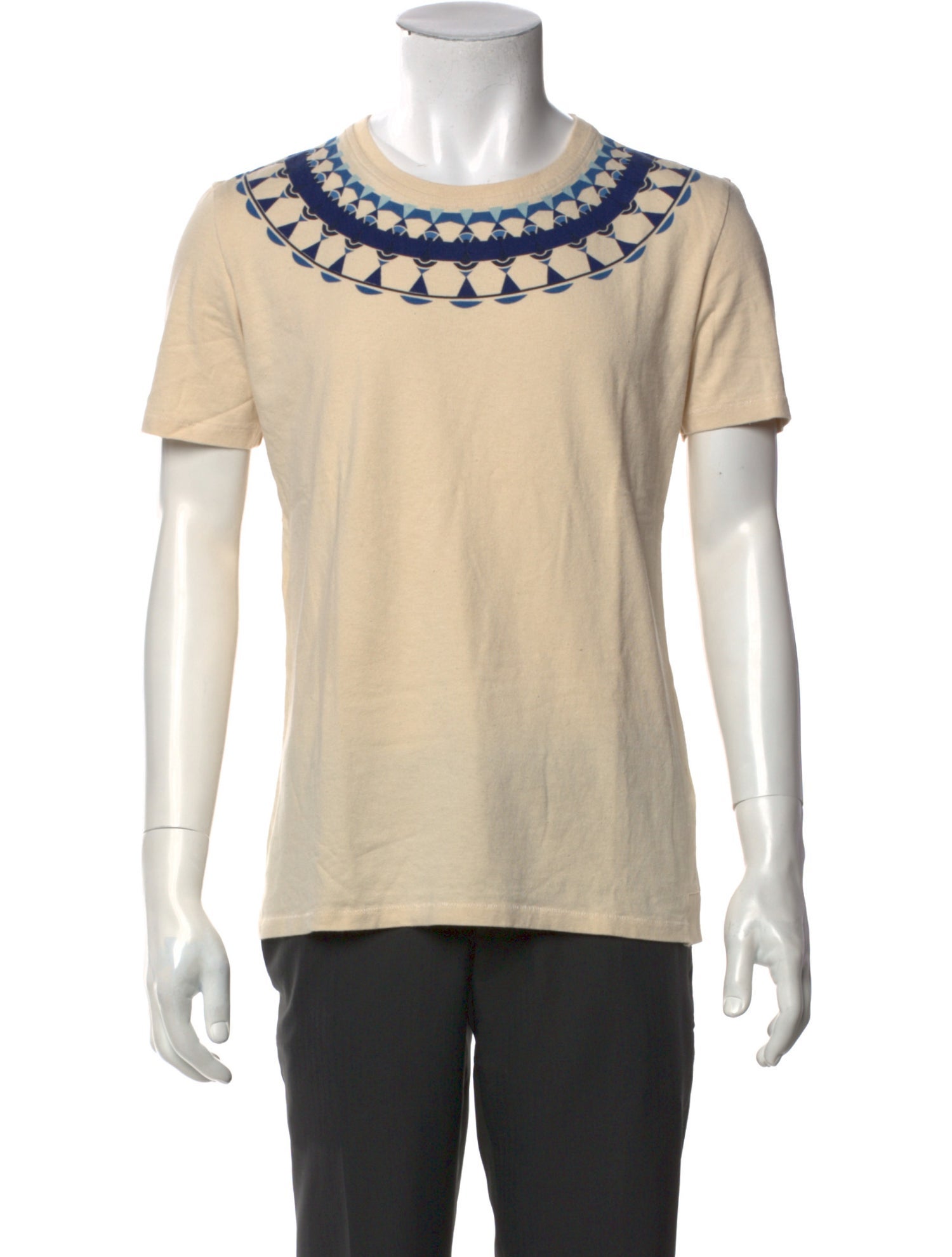 Folk Graphic Print Crew Neck T-Shirt