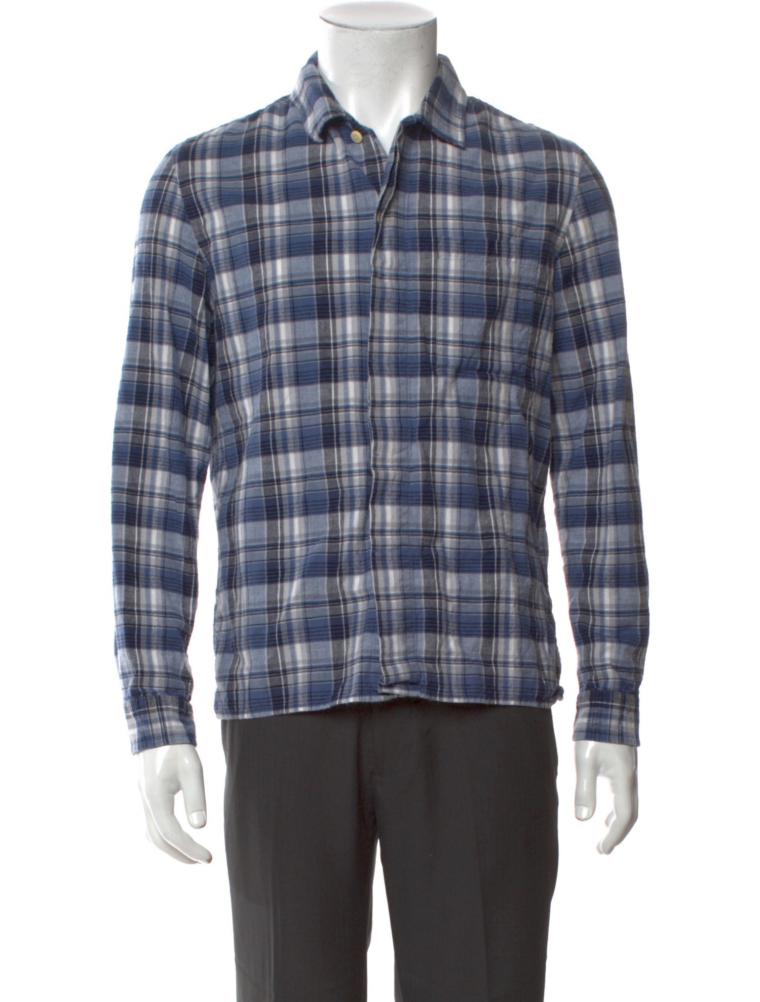 Folk Plaid Print Long Sleeve Shirt