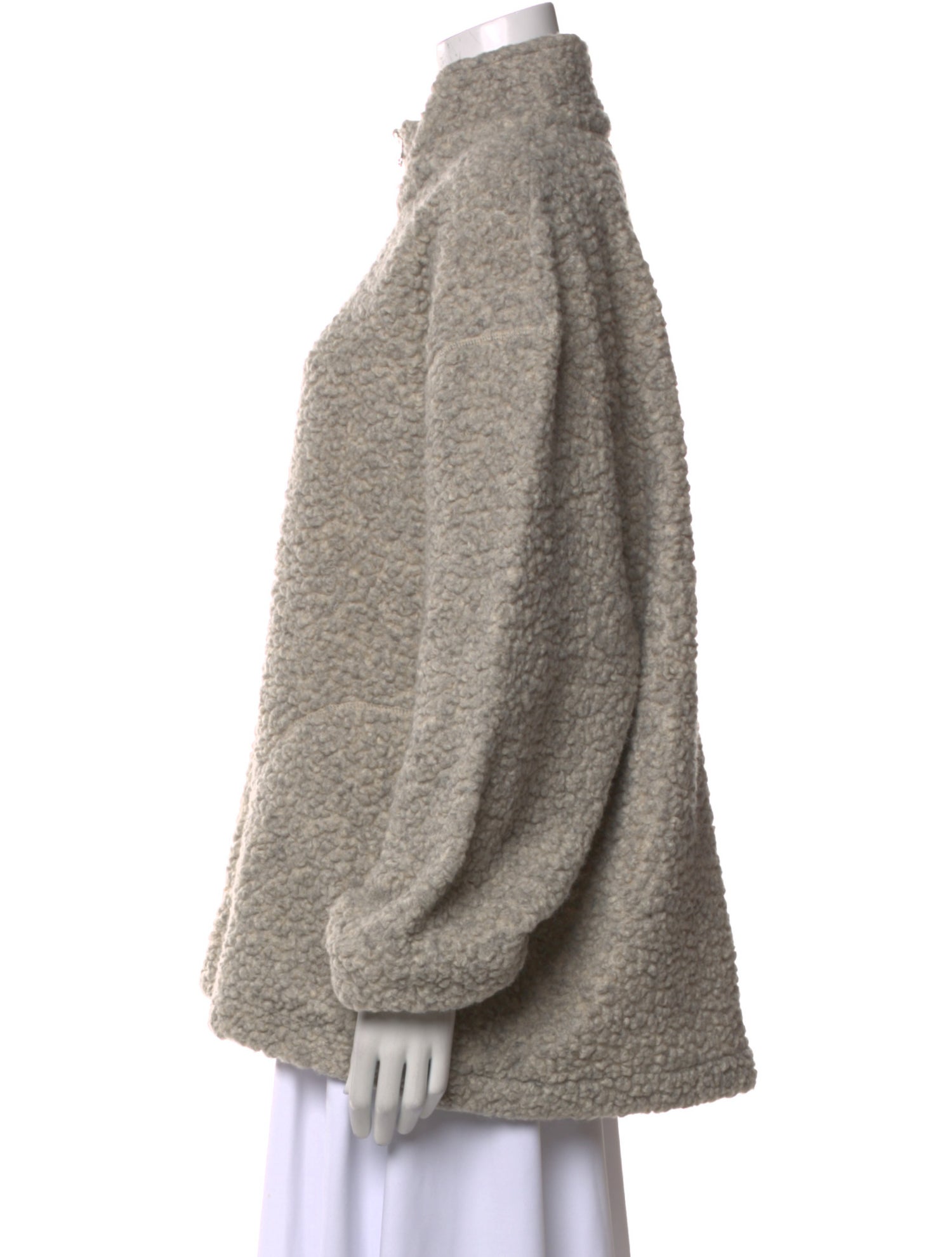 Folk Wool Mock Neck Sweater