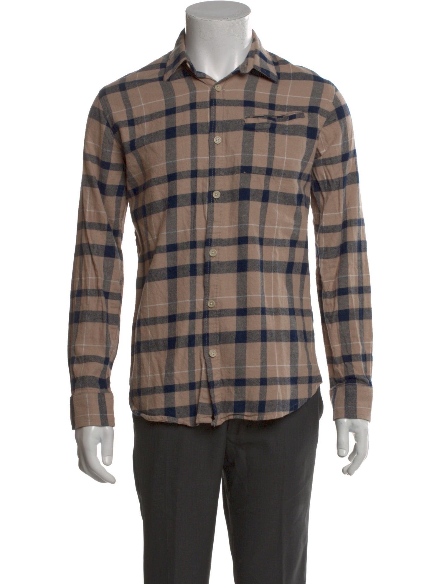 Folk Plaid Print Long Sleeve Shirt