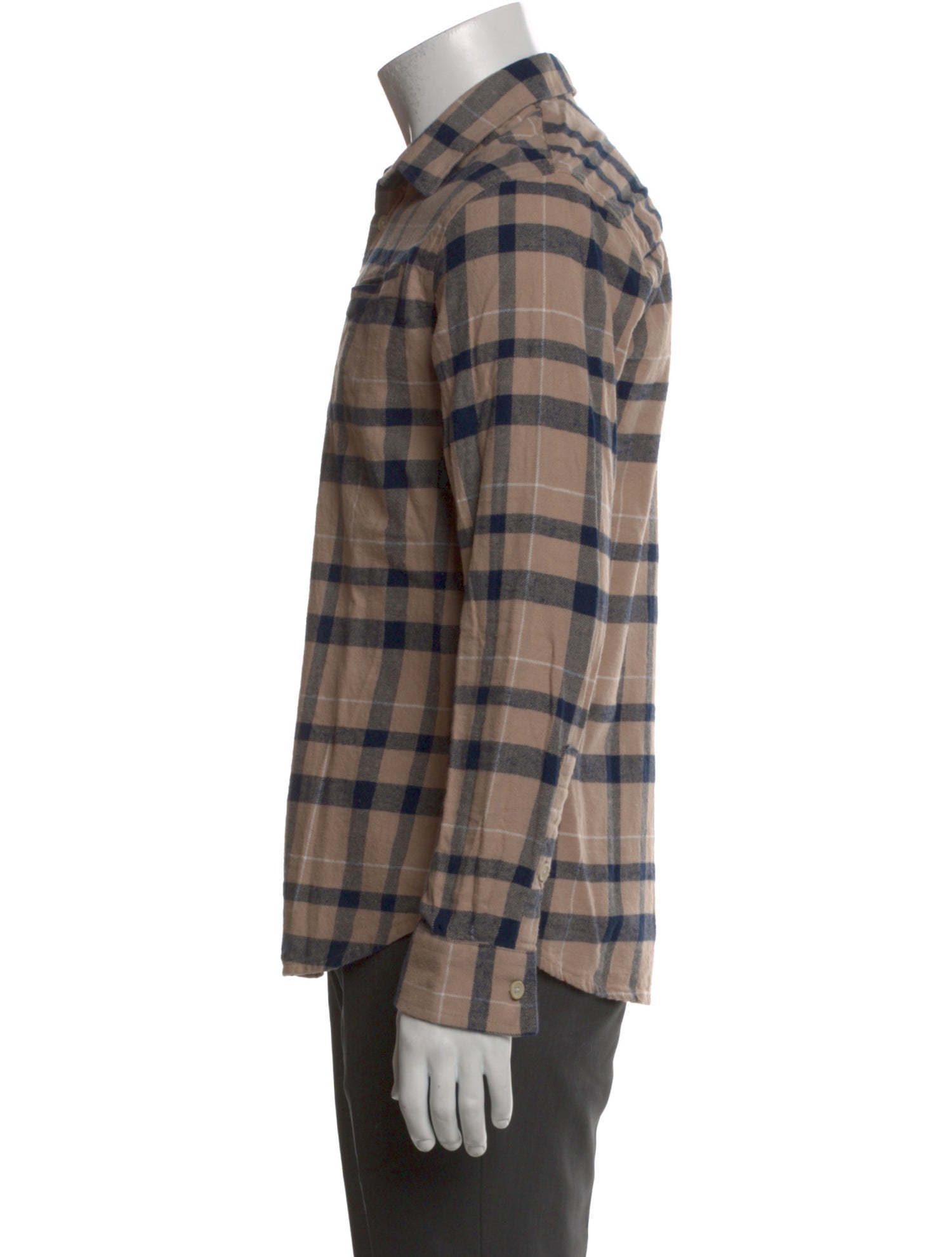 Folk Plaid Print Long Sleeve Shirt