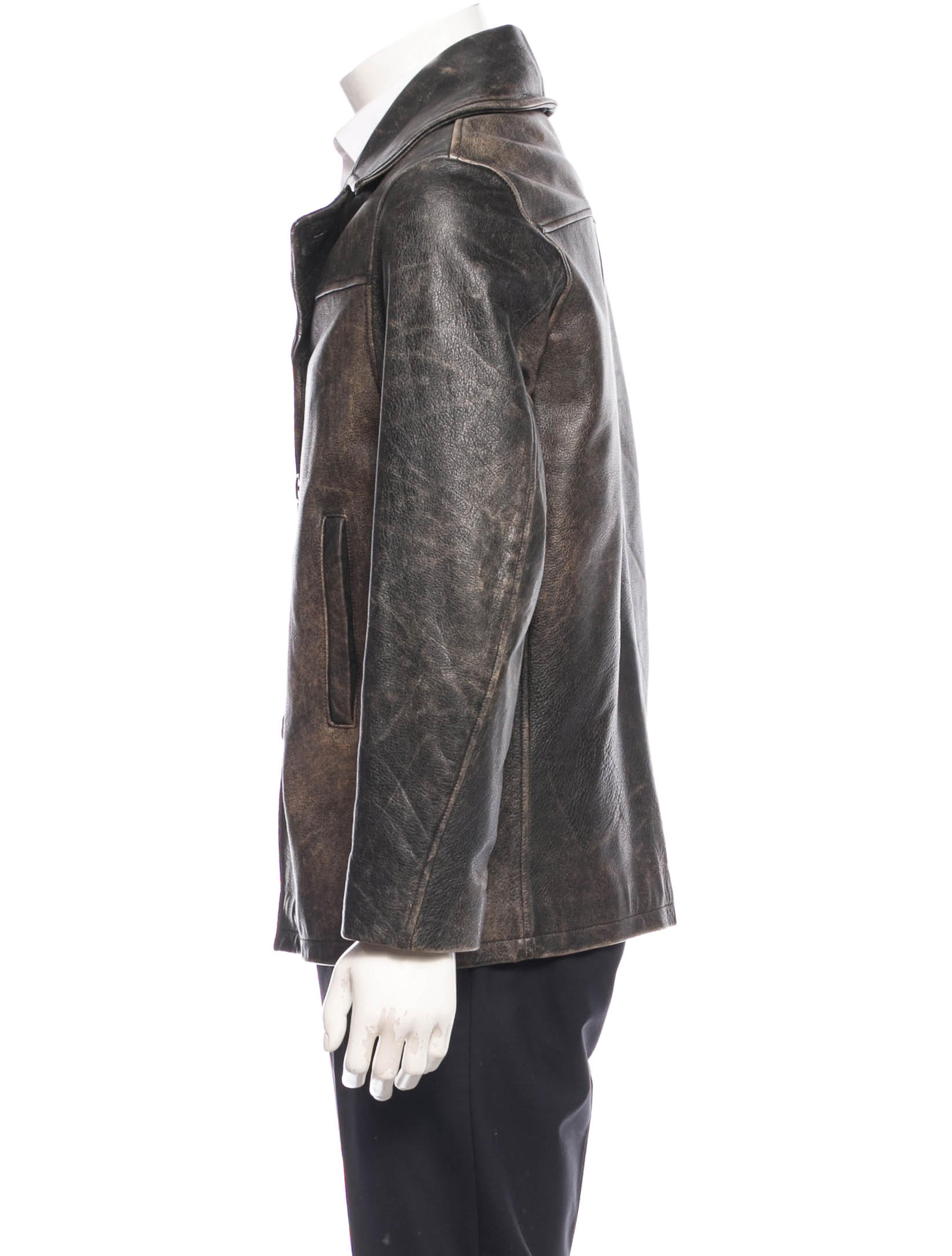 Frye Distressed Leather Jacket