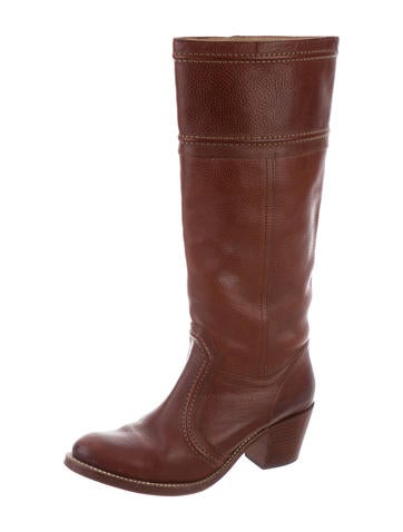 frye leather knee-high boots