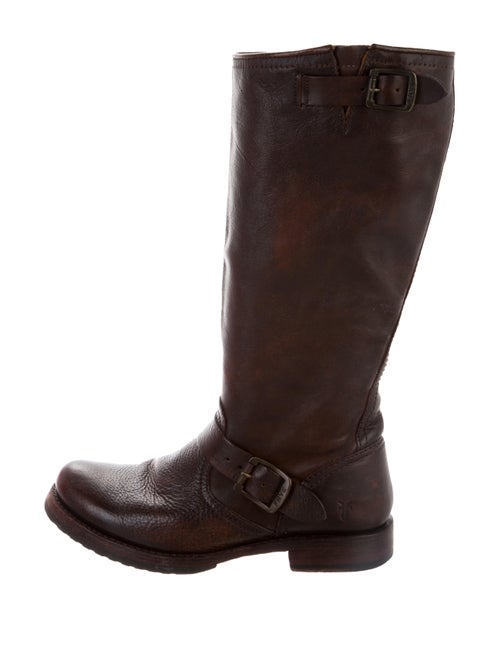 Frye Leather Knee-High Boots Brown