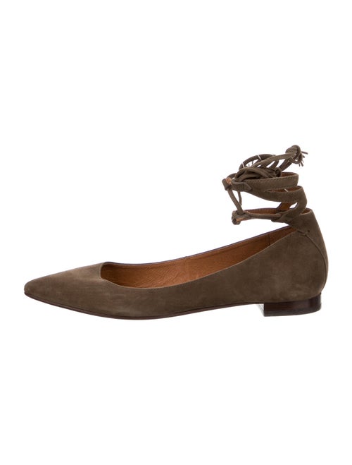 Frye Sienna Ghillie Suede Flats Brown