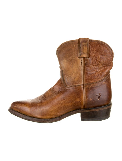 Frye Leather Western Boots Brown