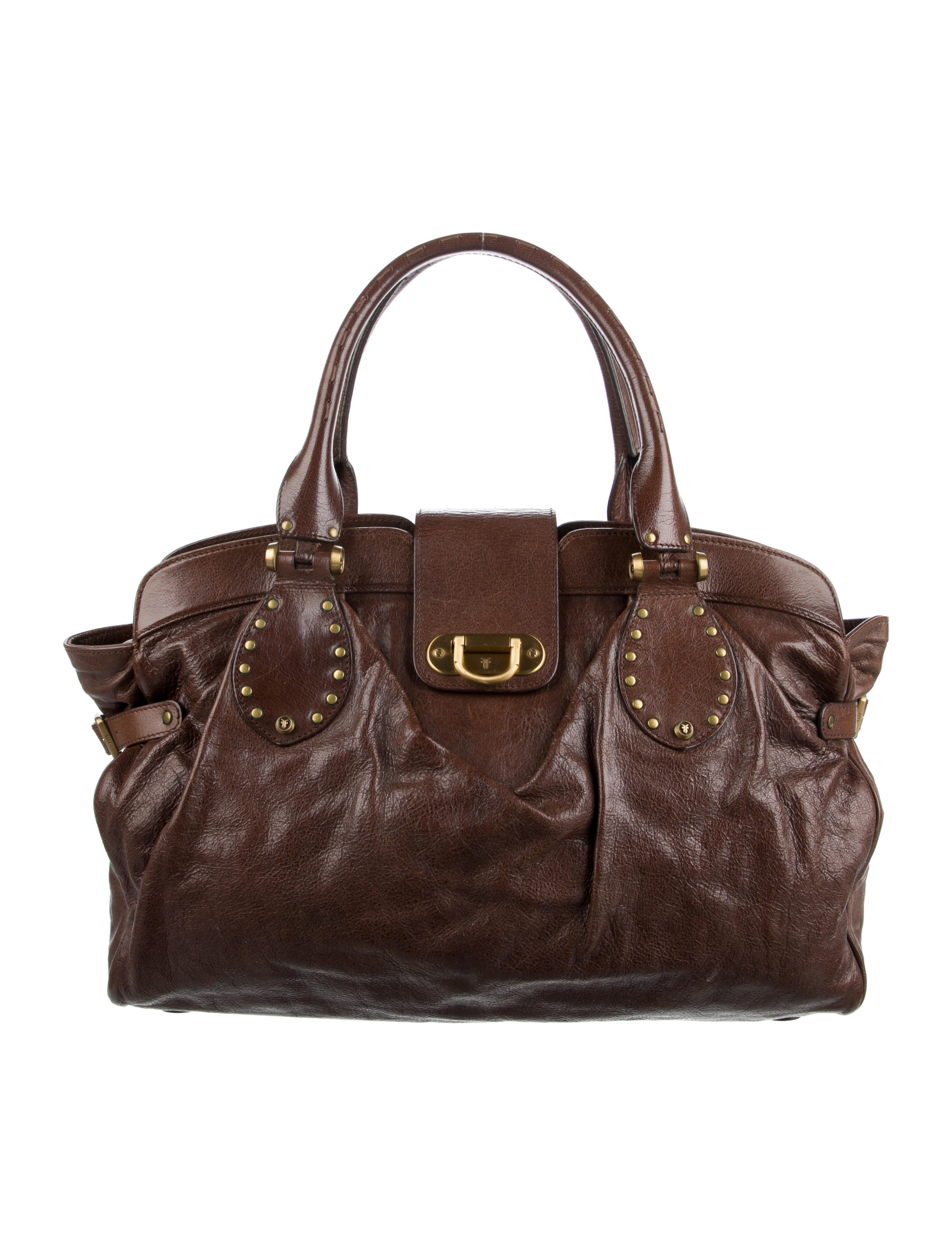 Frye Leather Handle Bag Brown Handle Bags, Handbags WF835219 The