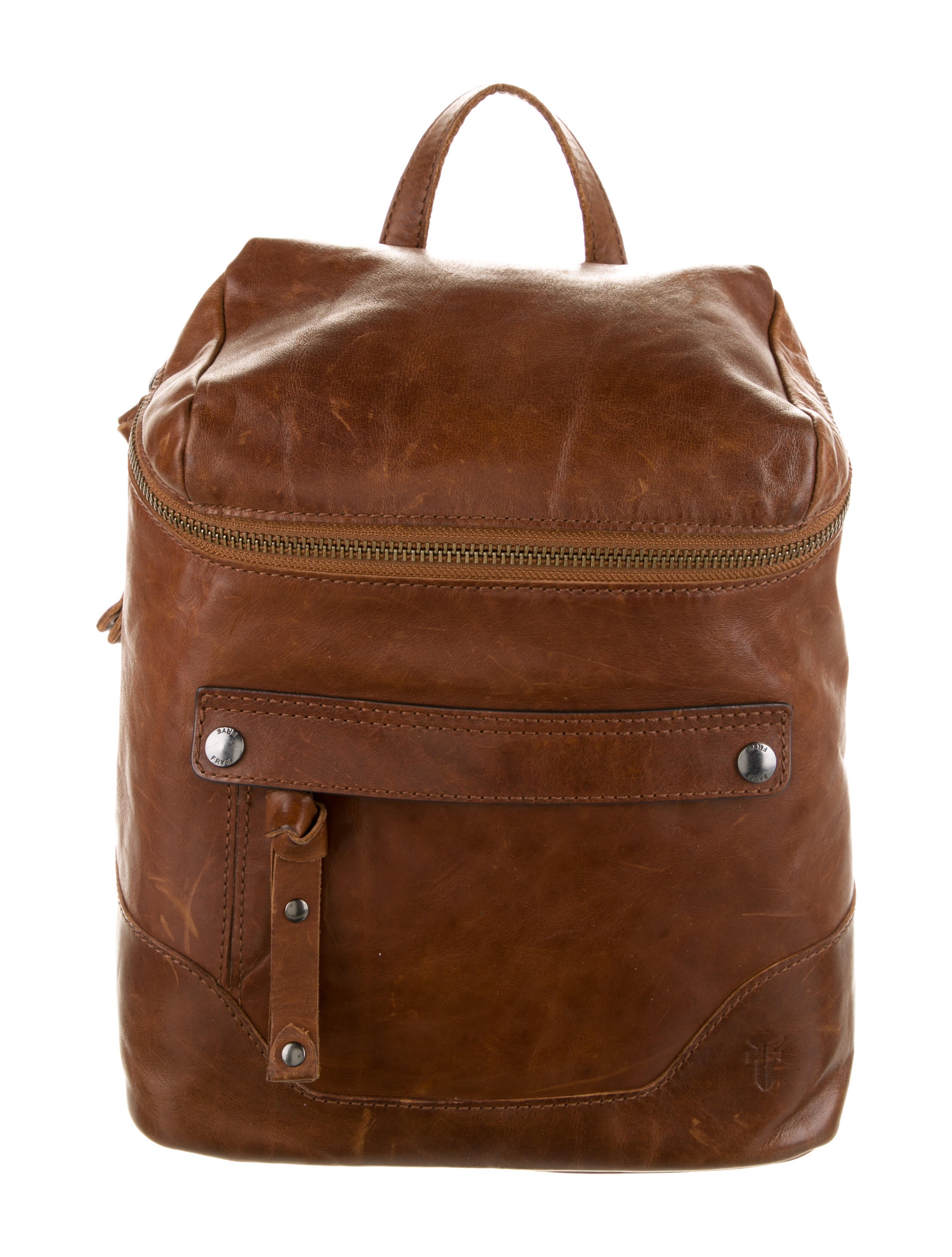 Frye Leather Backpack Bag Brown Backpacks, Handbags WF836582 The RealReal