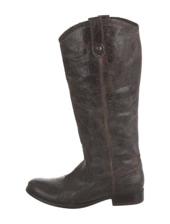 Frye Leather Distressed Accents Riding Boots