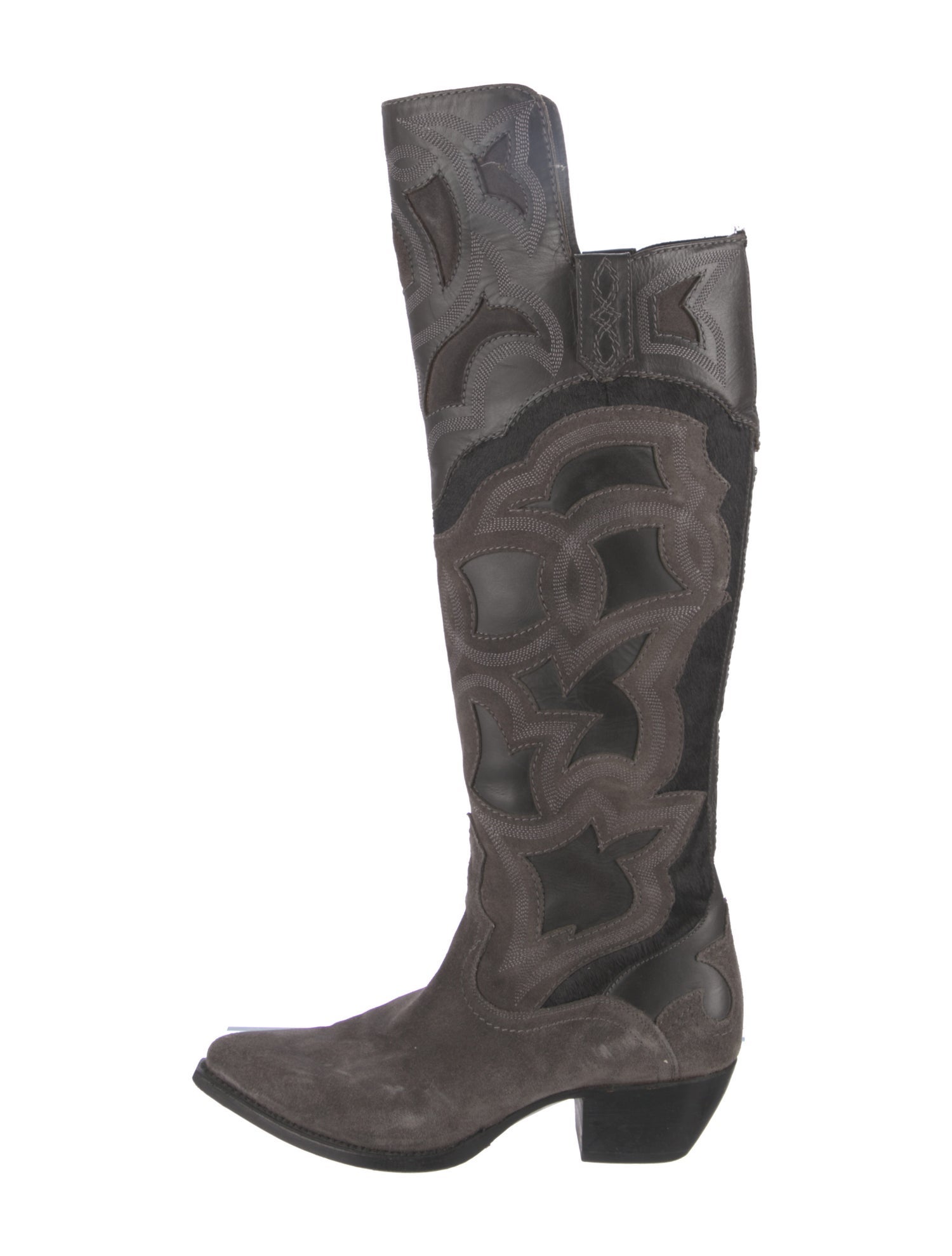 Frye Suede Boots Grey Boots, Shoes WF844857 The RealReal