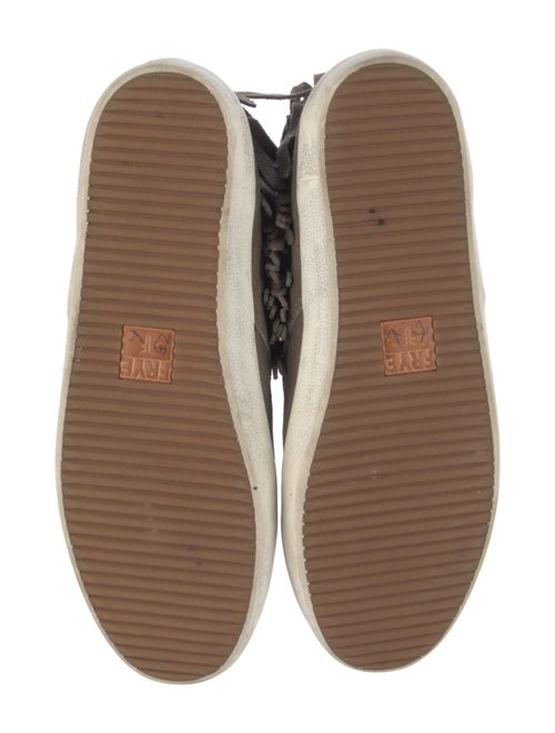 Frye Suede Fringe Trim Accent Lace-Up Boots