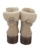 Frye Suede Fur Trim Combat Boots